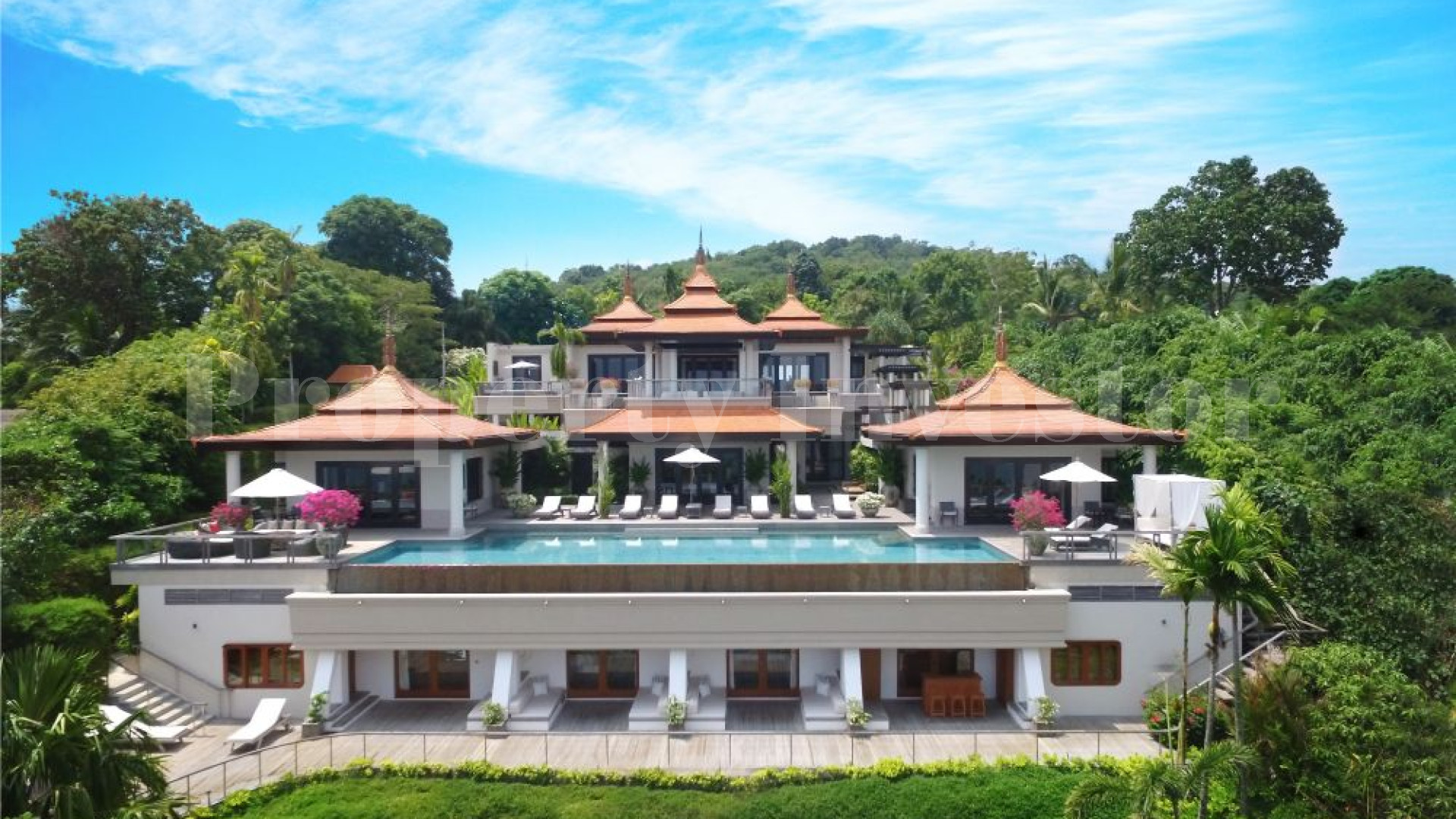 Fabulously Unique 6 Bedroom Oceanview Luxury Villa with 180° Panoramic Views & Private Beach for Sale in a 5* World Class Resort in Phuket