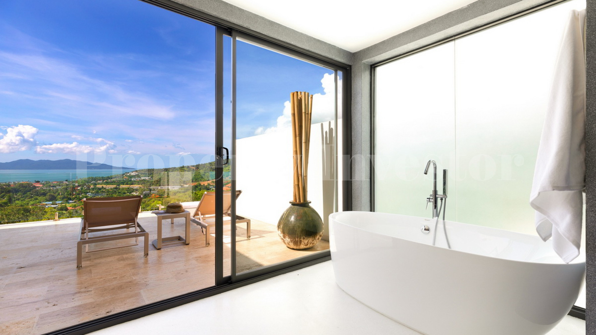 Фантастическая роскошная дизайнерская вилла с 4 спальнями с видом на море на о. Самуи