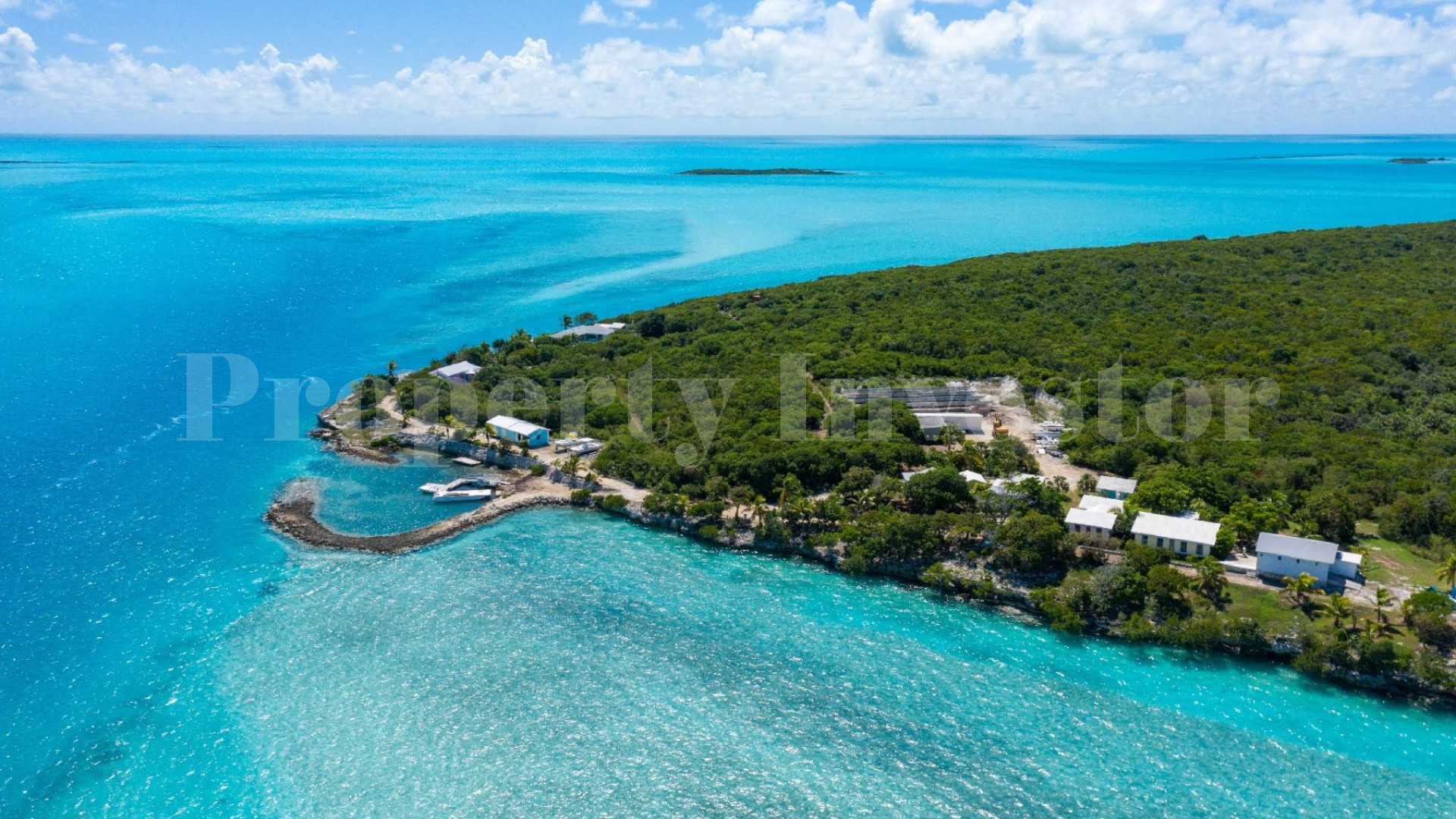 Частный автономный остров 104 гектара и резиденция с солнечными системами и батареями на Эксума-Кейс, Багамы