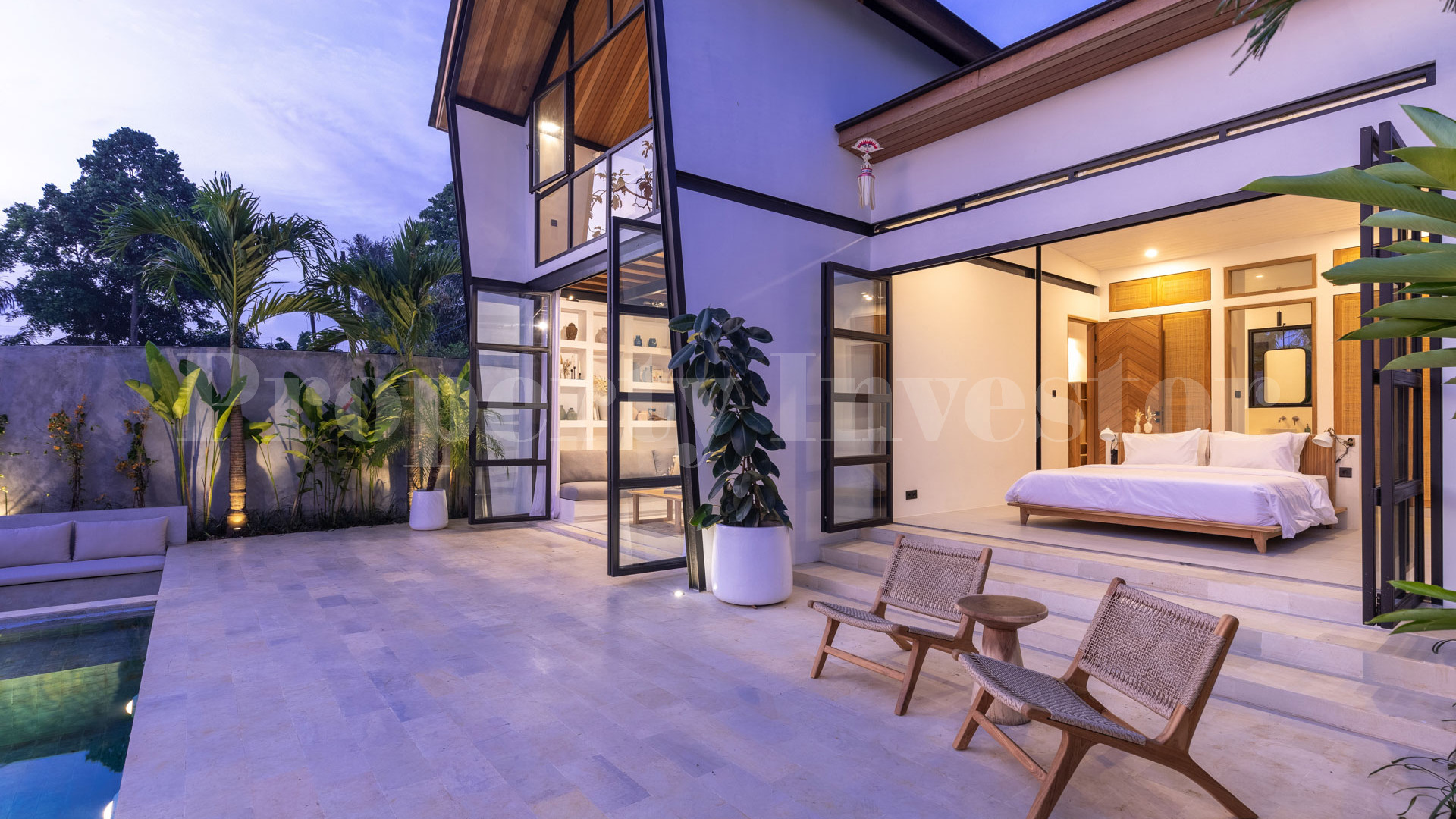 Chic 1-3 Bedroom Designer Loft Villas with Beautiful Rice Paddy Views for Sale Near Canggu, Bali