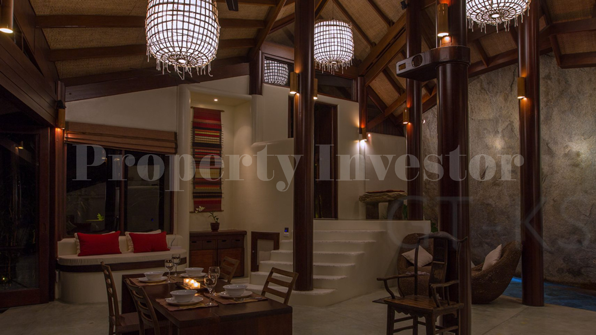 Unreal 3 Bedroom Tropical Luxury Hillside Villa with Waterfall in Koh Samui