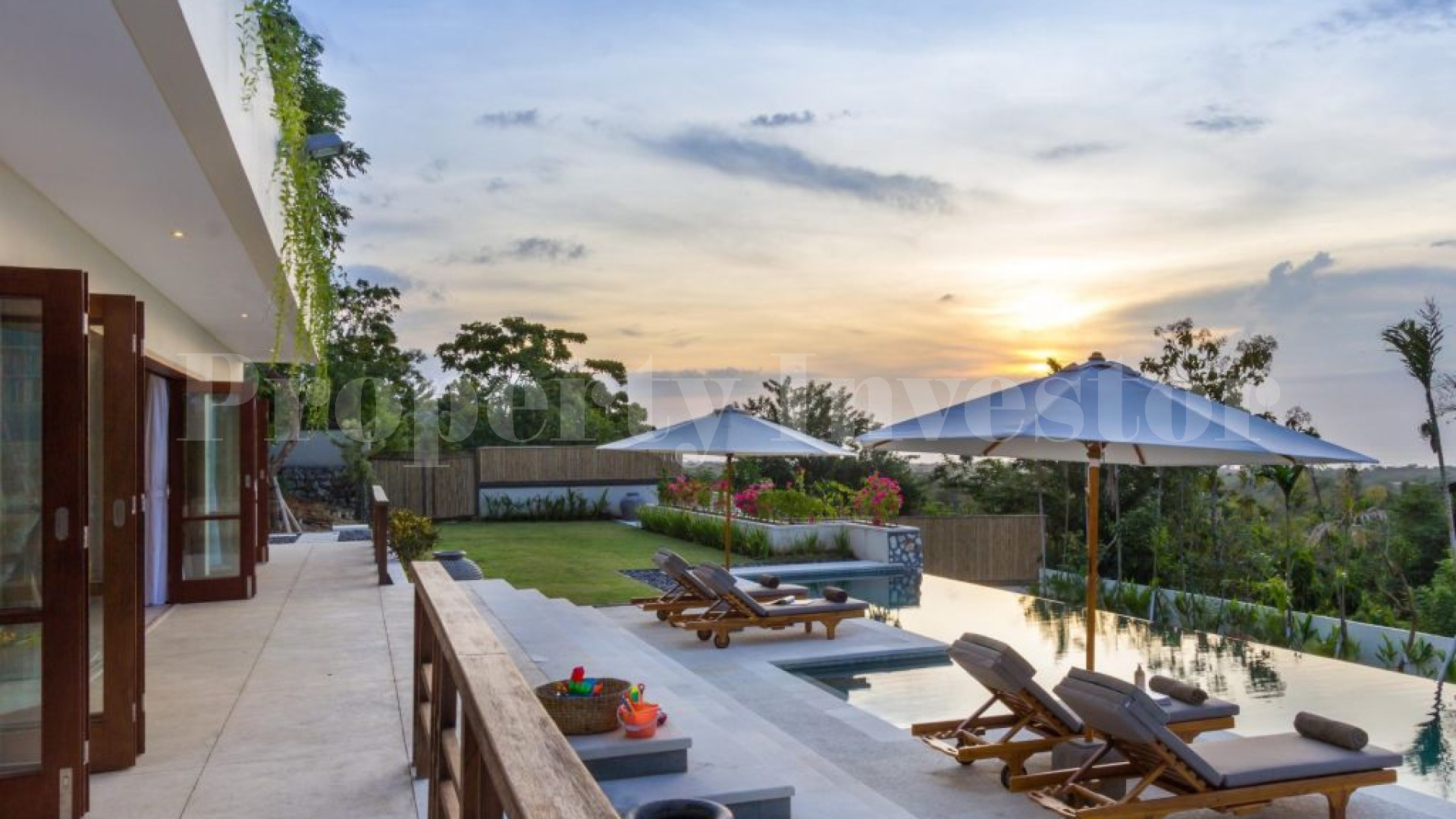 6 Bedroom Luxury Hillside Villa with Unobstructed Ocean Views for Sale in Bukit, Bali