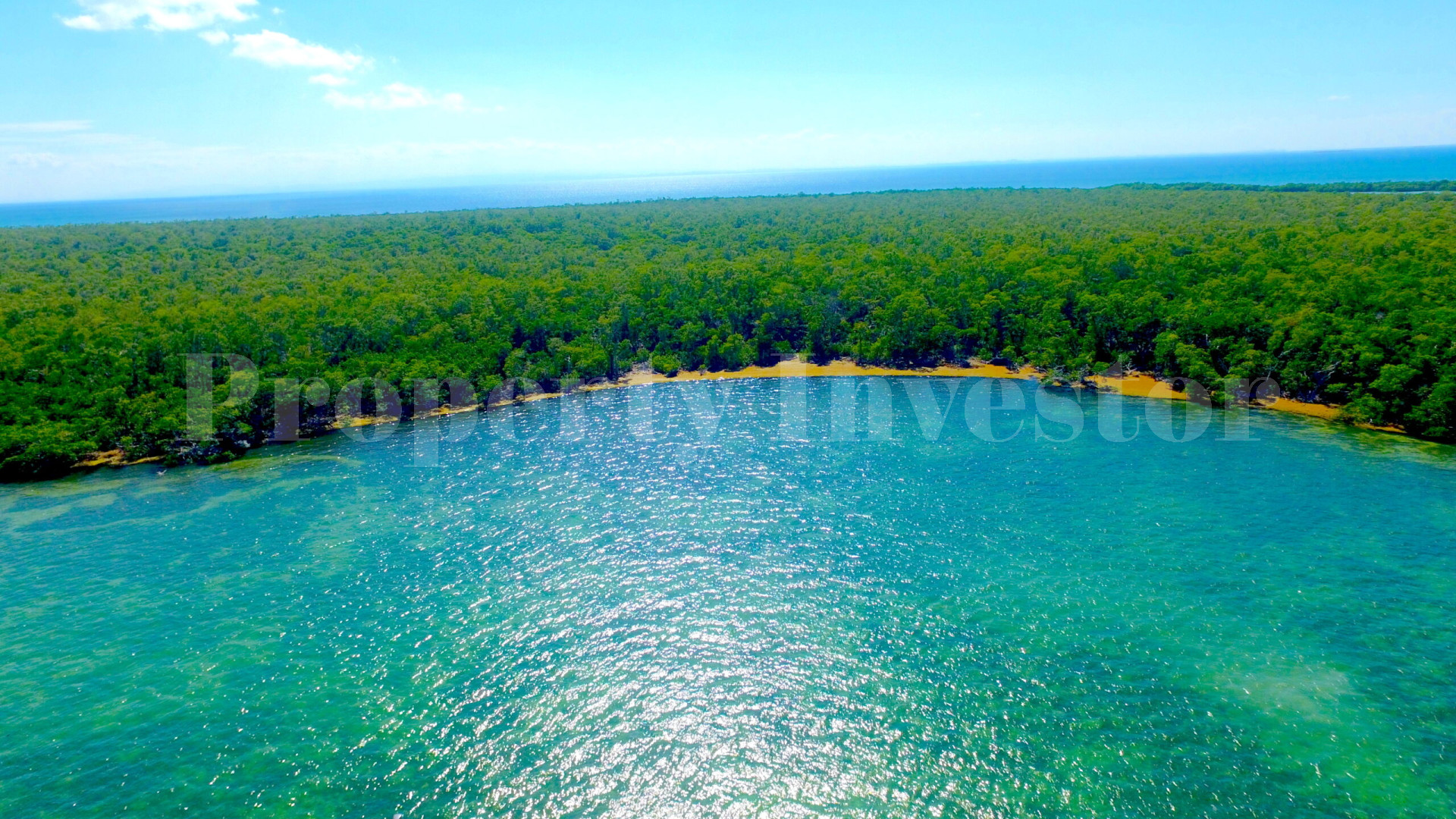Long Middle Caye — 30 Acre Oceanfront Virgin Island Parcel for Sale Near Belize City