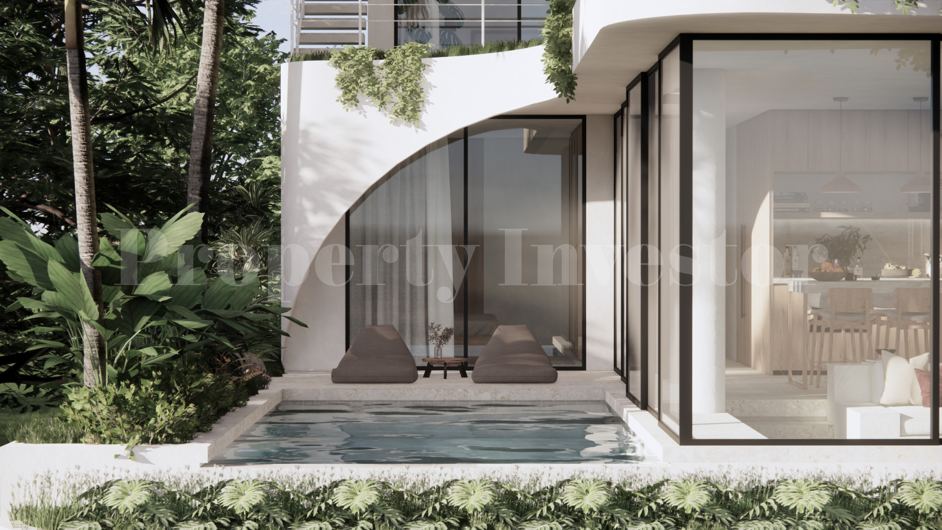 Продаётся современная роскошная вилла на 3 спальни с видом на океан под строительство от 395000$ в Улувату на Бали