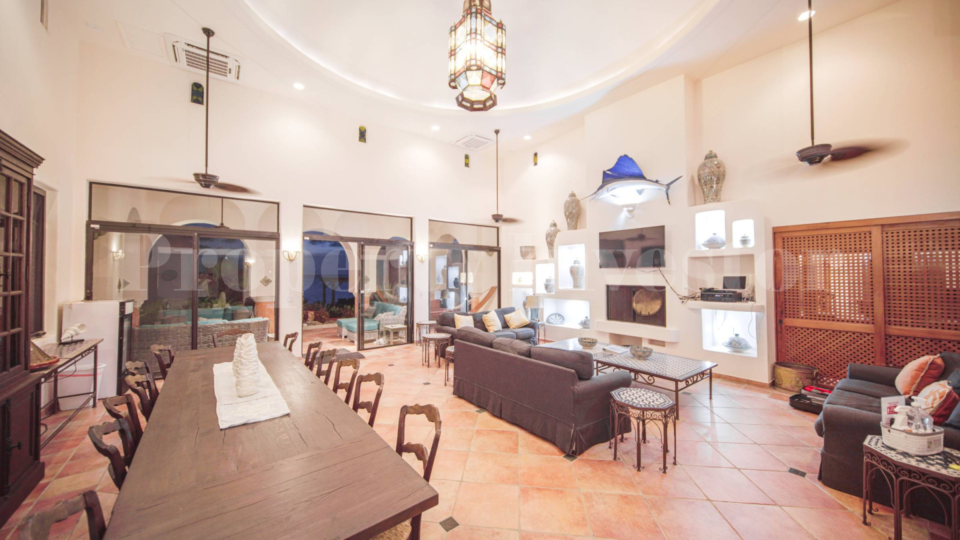 Exceptional 7 Bedroom Luxury Moroccan Style Beachfront Villa for Sale on Sapodilla Bay Beach, Turks & Caicos