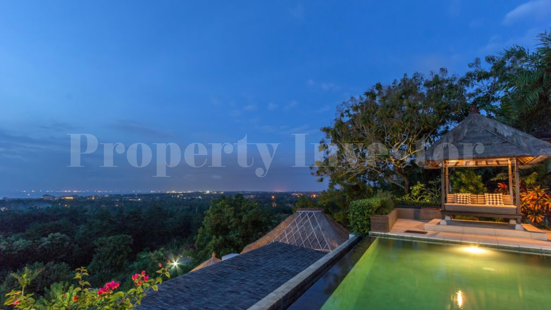 6 Bedroom Luxury Hillside Villa with Unobstructed Ocean Views for Sale in Bukit, Bali