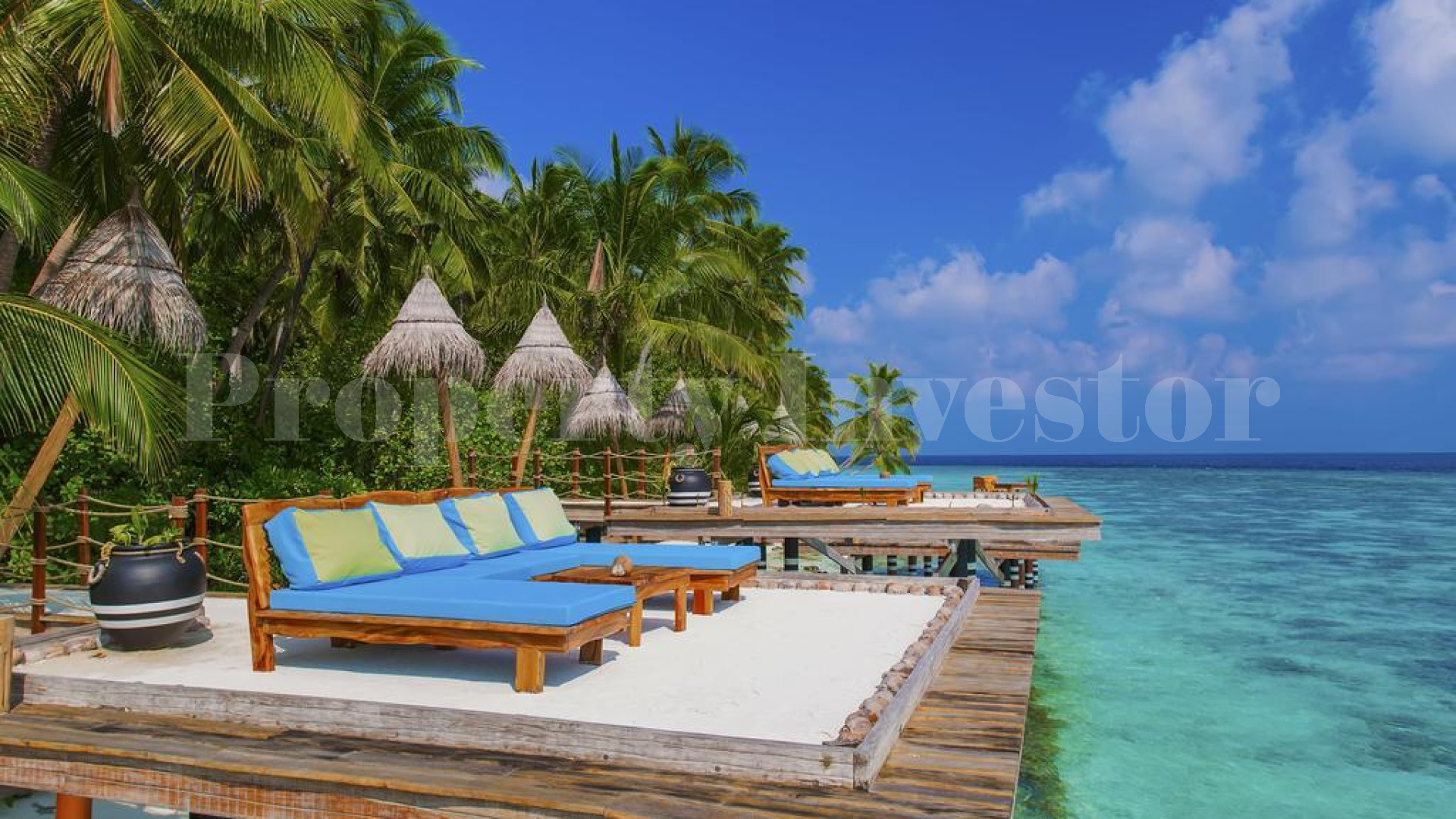 Exclusive 32 Room Island Eco Resort with 89 Room Overwater Bungalow Expansion Plan for Sale in the Maldives