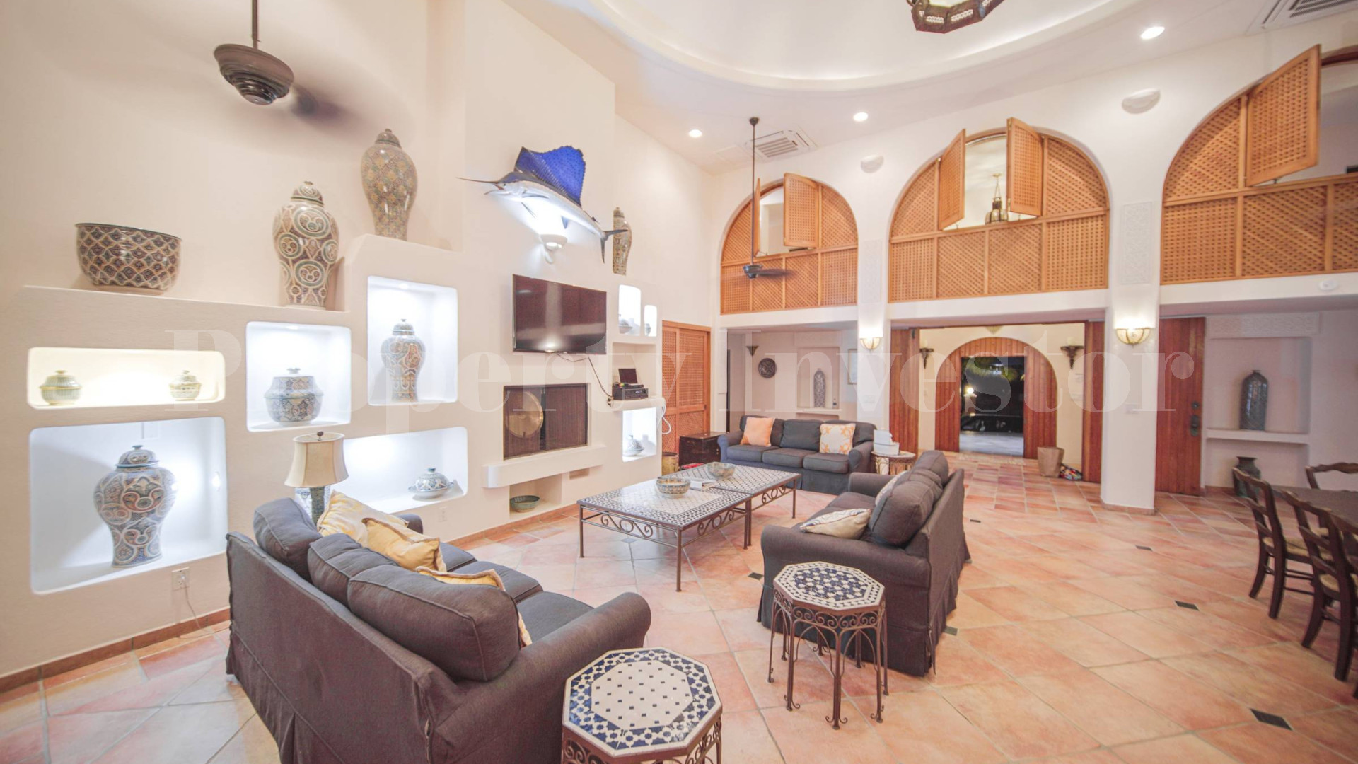 Exceptional 7 Bedroom Luxury Moroccan Style Beachfront Villa for Sale on Sapodilla Bay Beach, Turks & Caicos