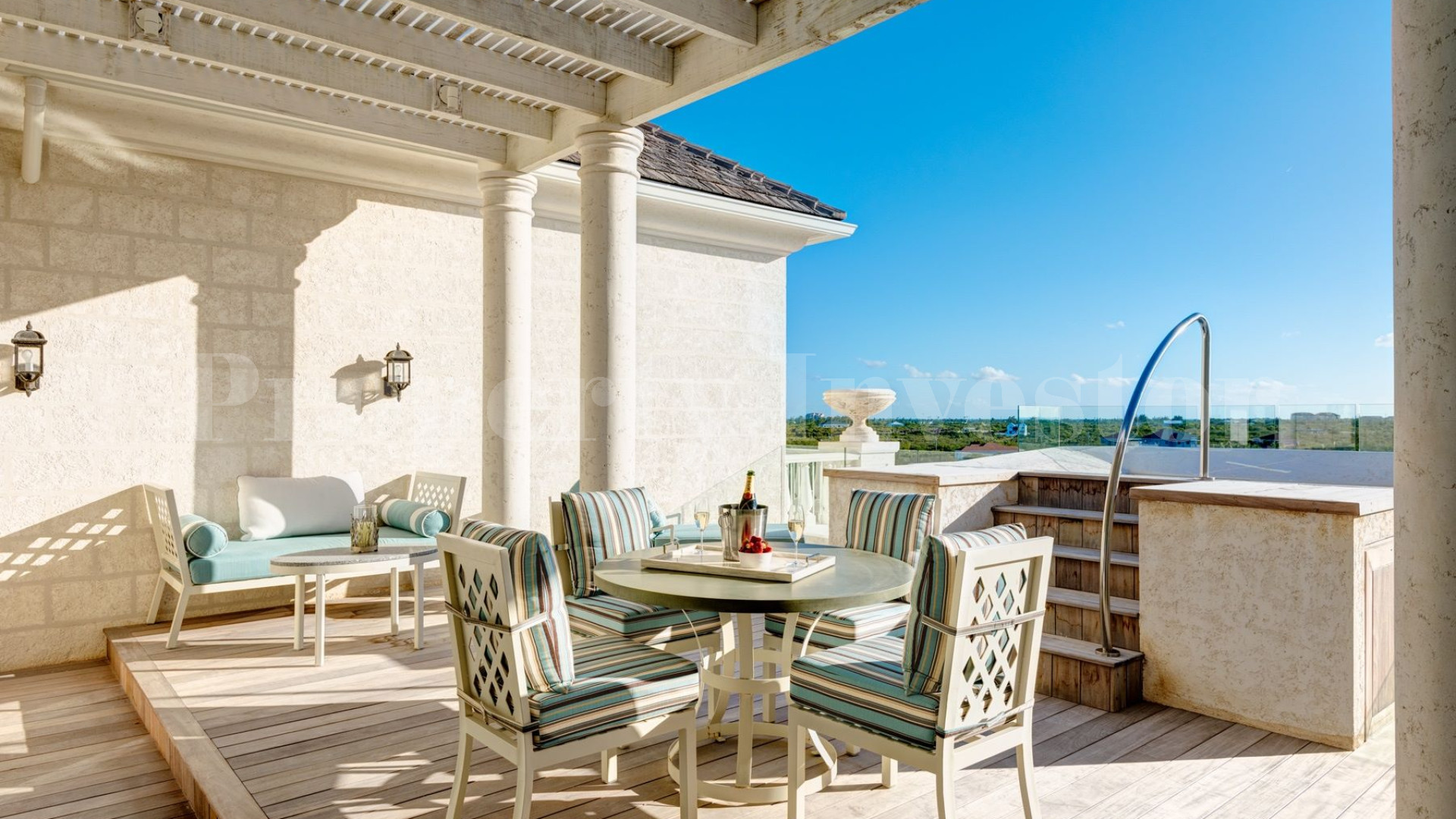 Exclusive 3 Bedroom Luxury Penthouse with Incredible Terrace & Panoramic Views for Sale on Long Bay Beach, Turks & Caicos