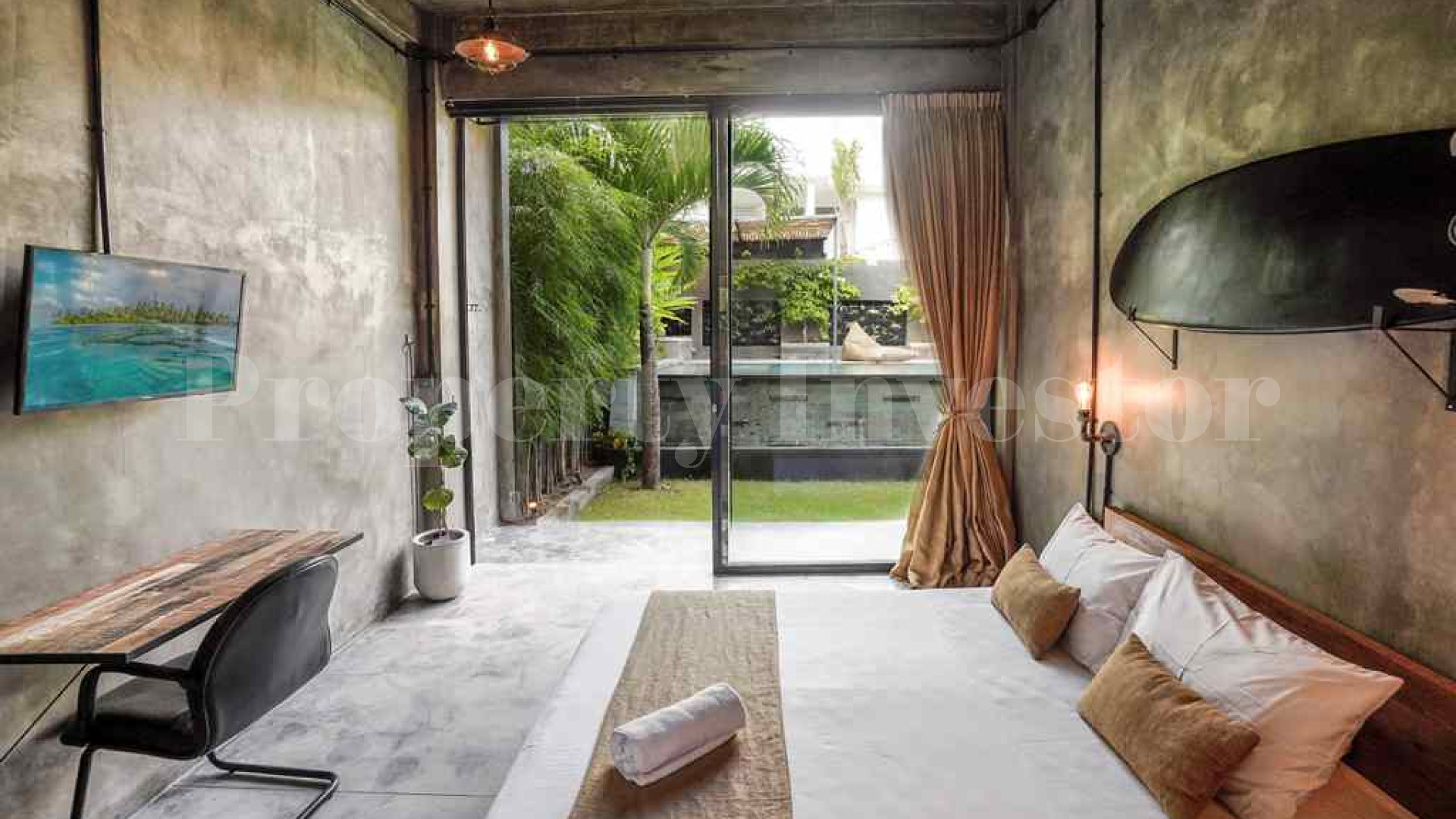 Modern 3 Bedroom Concrete Industrial Style Villa for Sale in Umalas, Bali