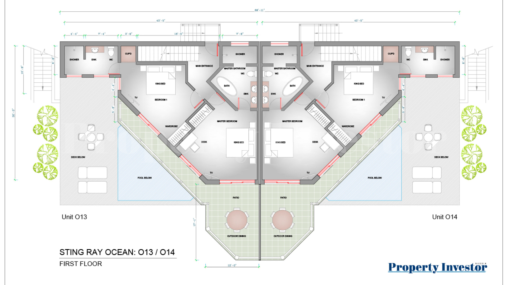 2 Bedroom "Stingray" Villa Unit O13-O14 (Off Plan)