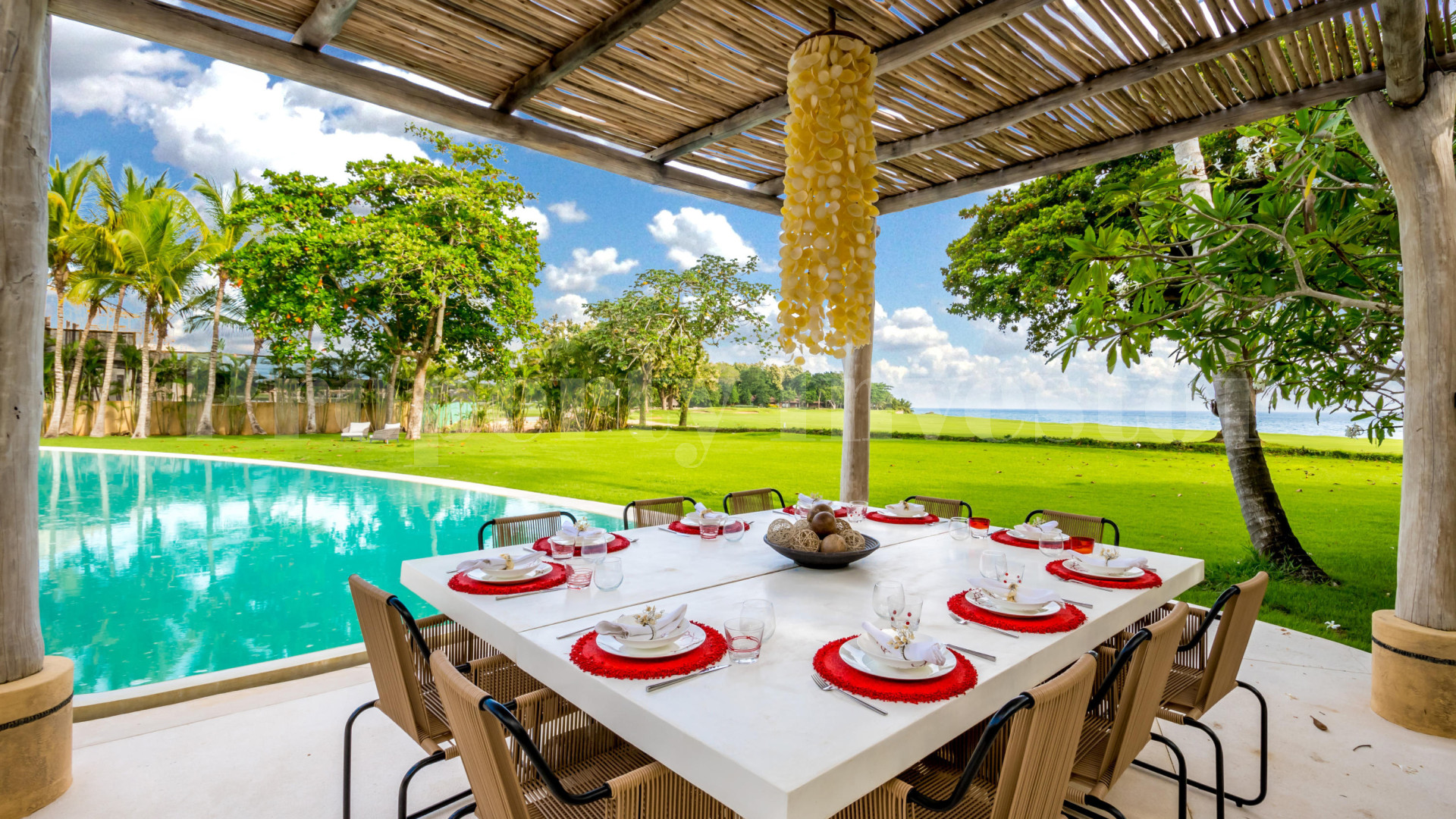 Unique 5 Bedroom "Organic" Luxury Oceanfront Villa with Amazing Ocean & Golf Views for Sale in Casa de Campo, the Dominican Republic