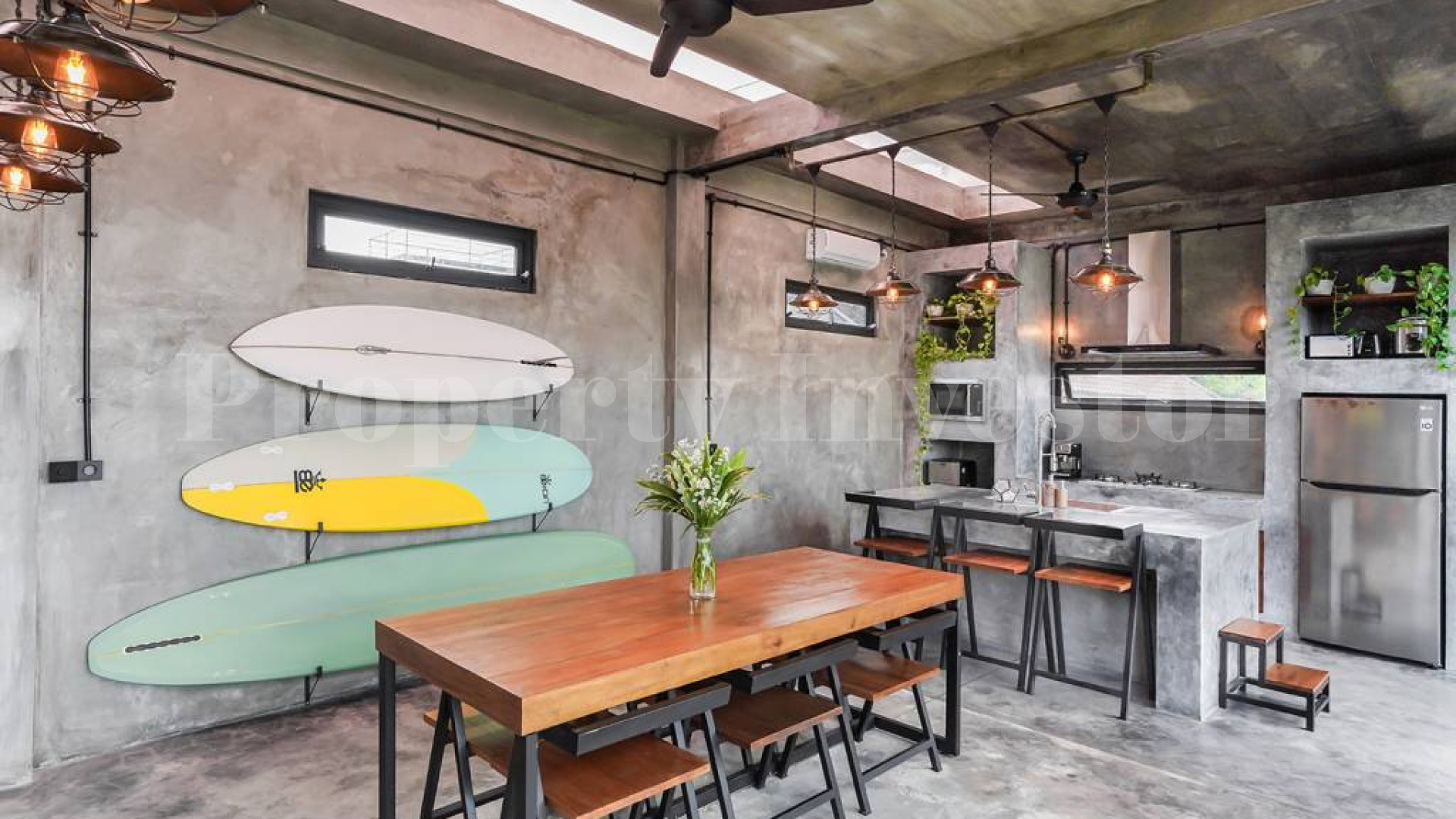 Modern 3 Bedroom Concrete Industrial Style Villa for Sale in Umalas, Bali