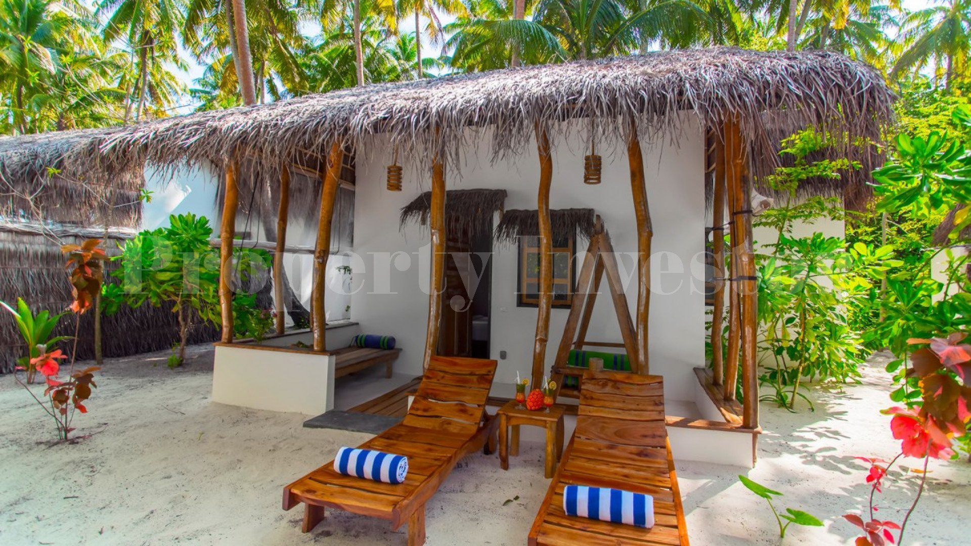 Exclusive 32 Room Island Eco Resort with 89 Room Overwater Bungalow Expansion Plan for Sale in the Maldives