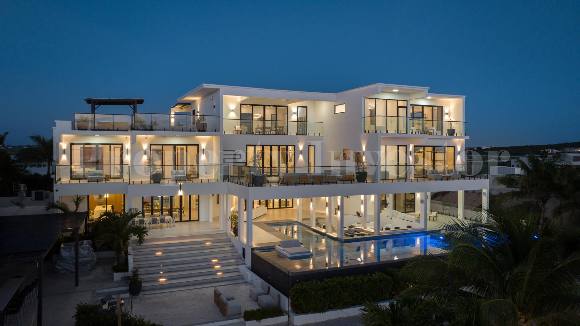 Premier 10 Bedroom Beachfront Trophy  Estate for Sale in Turtle Tail, Turks & Caicos