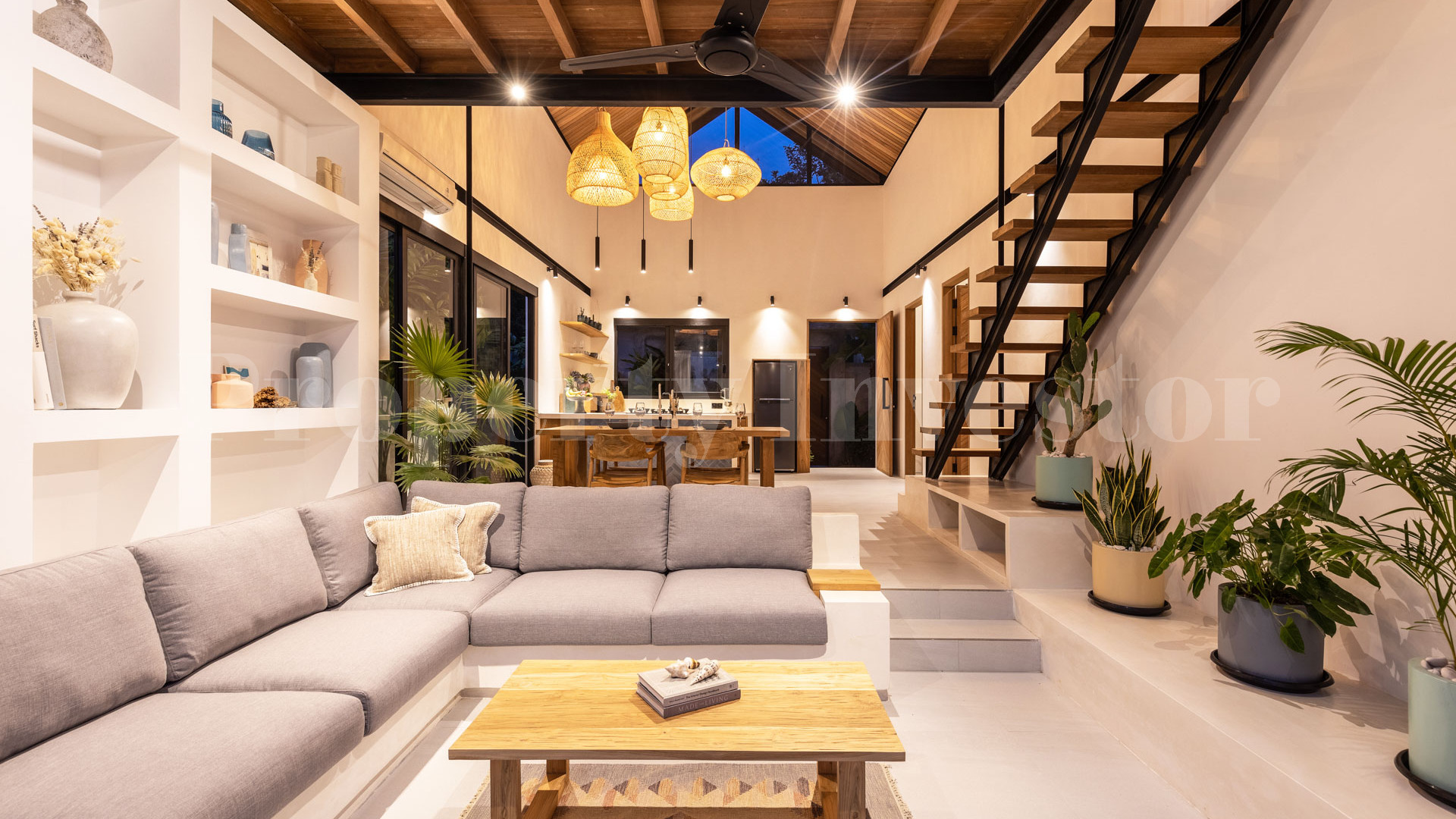 Chic 1-3 Bedroom Designer Loft Villas with Beautiful Rice Paddy Views for Sale Near Canggu, Bali