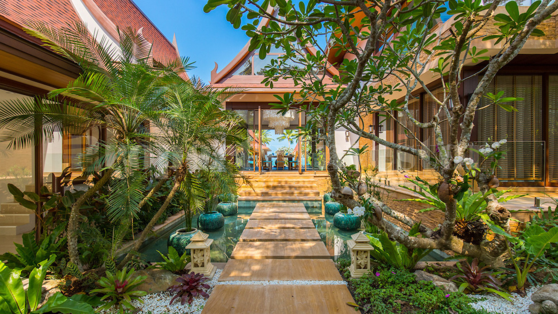 Tropical 5 Bedroom Luxury Thai Style Beach Villa for Sale in Samui