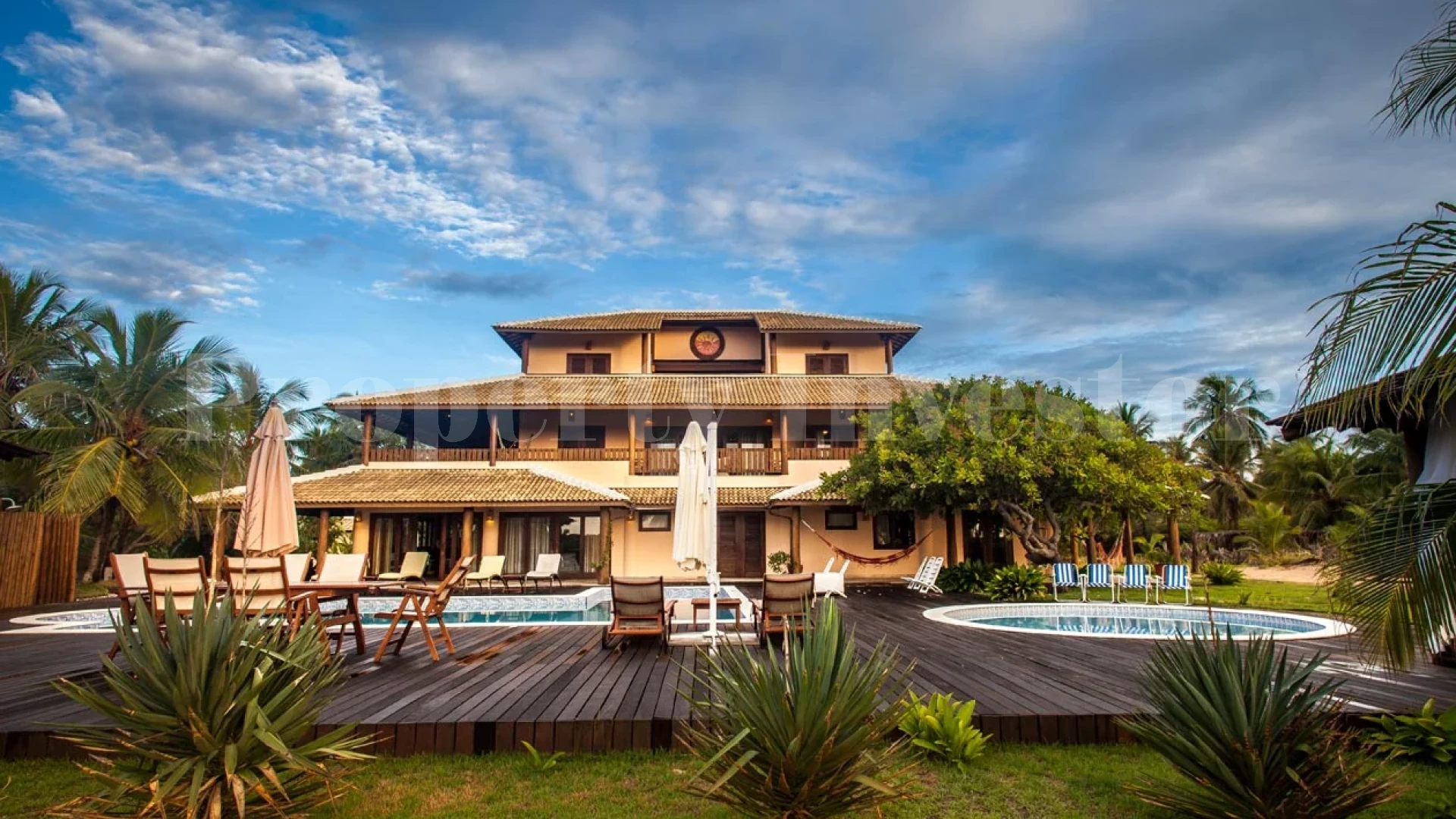 Exclusive 6 Suite Luxury Beachfront Coconut Oasis Retreat on 30 Hectare Parcel for Sale in Bahia, Brazil