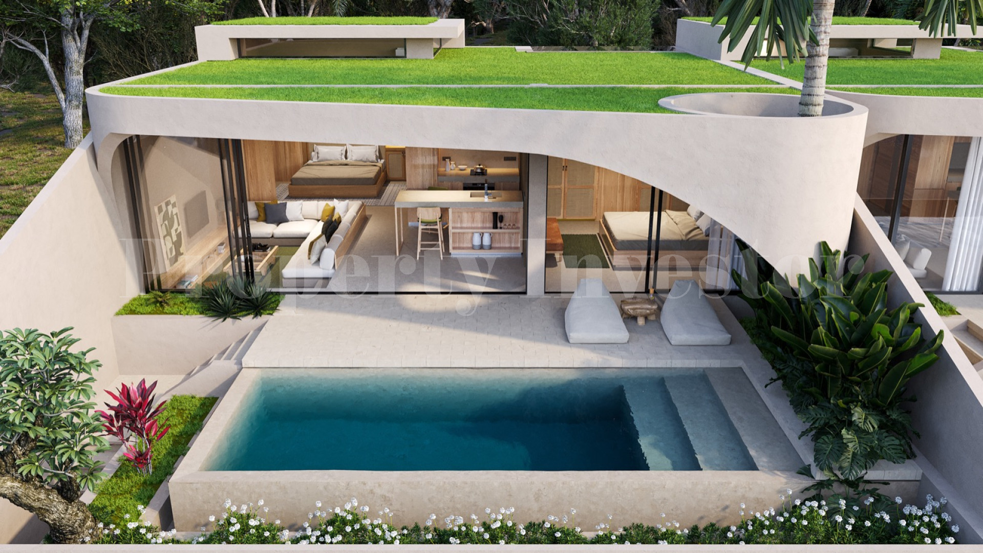 Modern Off-Plan 2 Bedroom Oceanview Luxury Designer Villas for Sale in Uluwatu, Bali from $239,000