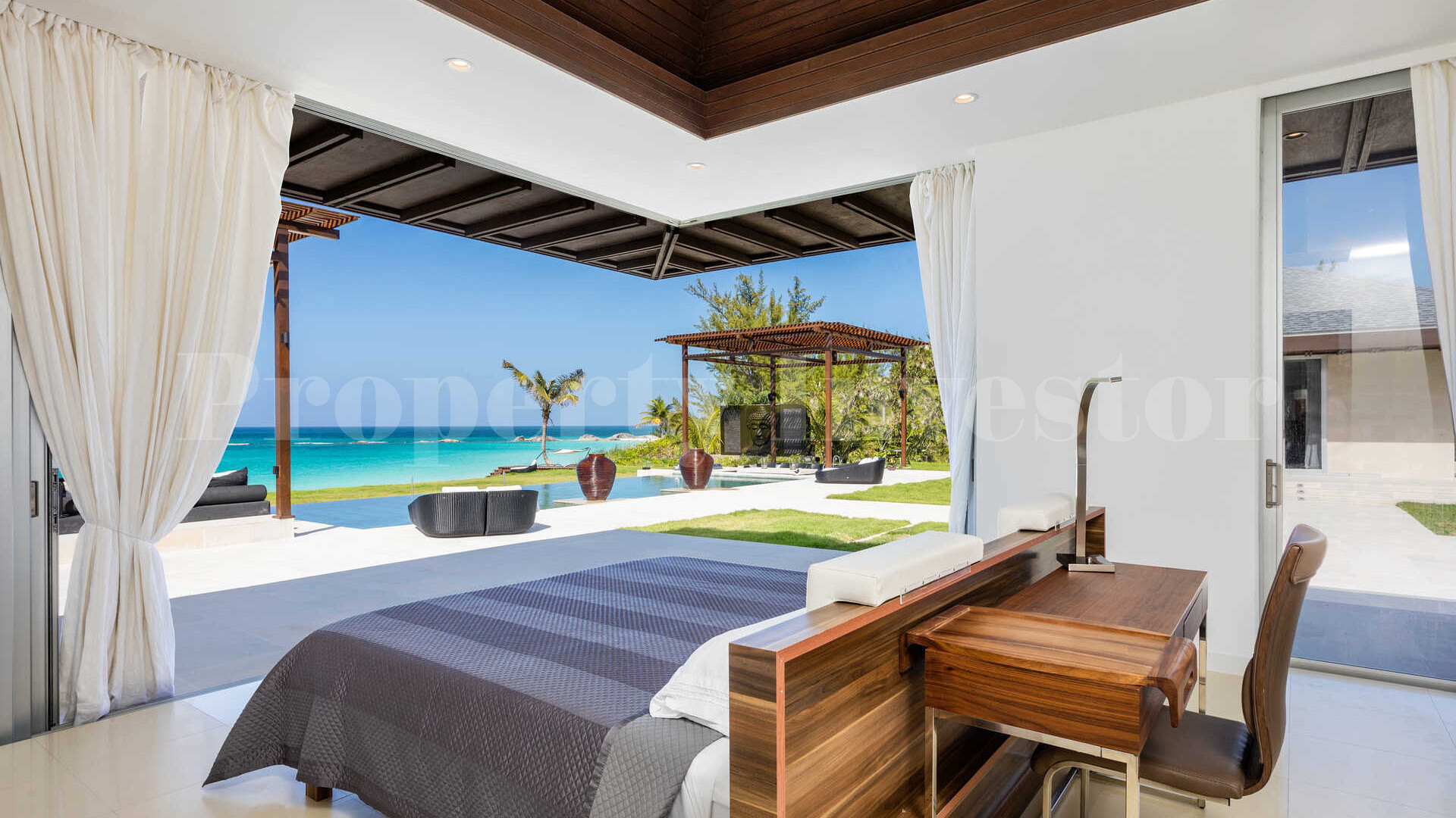 Райская роскошная вилла с 4 спальнями на пляже на о. Эльютера, Багамы