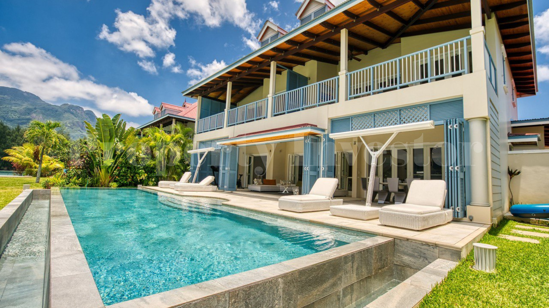 Custom Furnished 5 Bedroom Luxury Canal Front Villa with Private Cinema for Sale on Eden Island, Seychelles