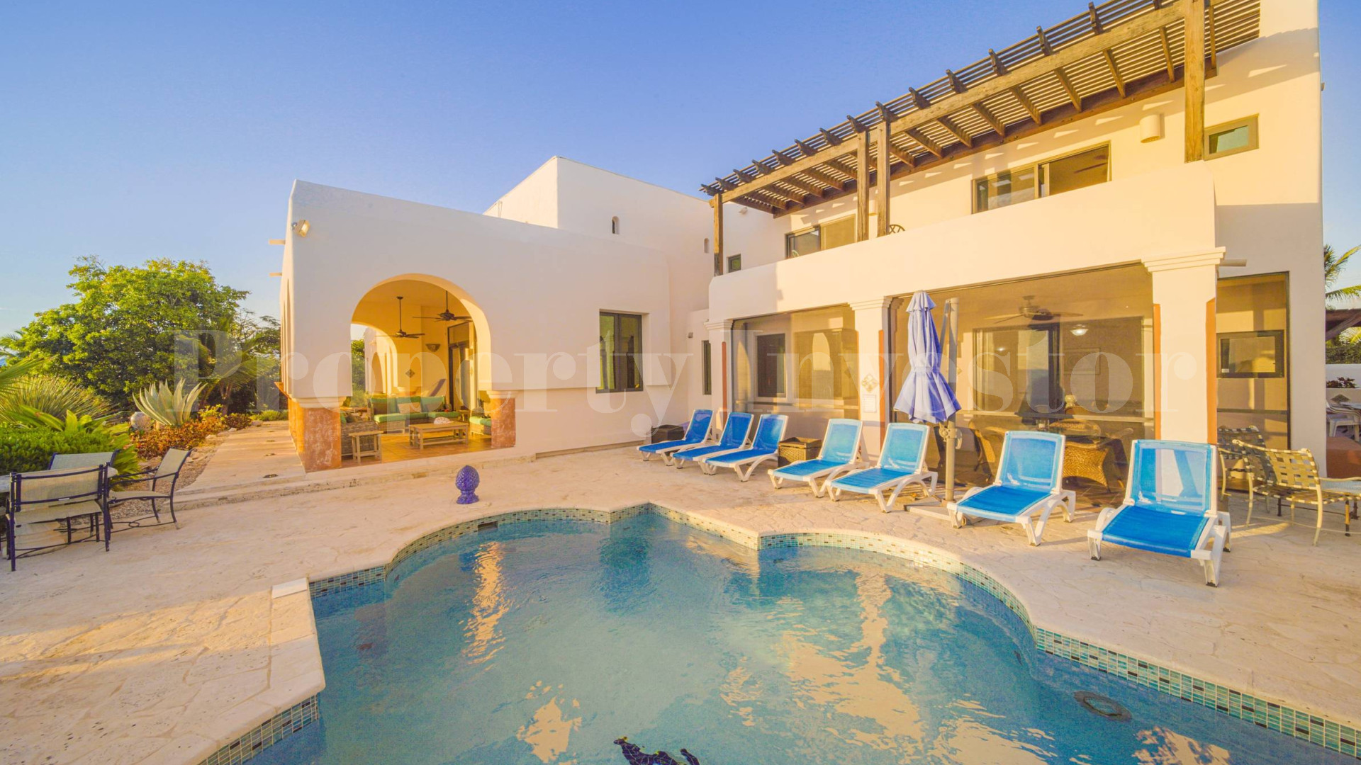 Exceptional 7 Bedroom Luxury Moroccan Style Beachfront Villa for Sale on Sapodilla Bay Beach, Turks & Caicos