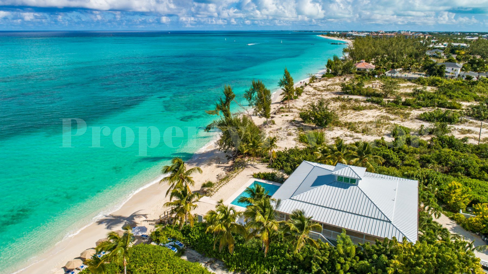 Beautiful 6 Bedroom Caribbean Style Luxury Beachfront Villa with Private Beach Access for Sale in Grace Bay, Turks & Caicos