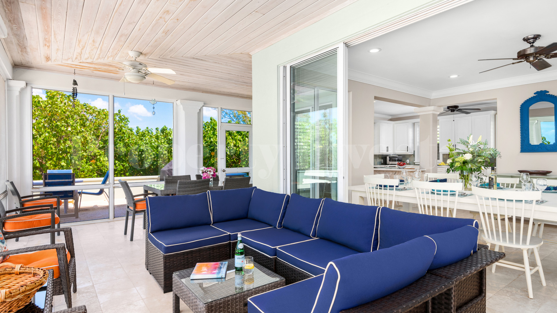 Fantastic 4 Bedroom Cape Cod Style Luxury Beach House for Sale  on Taylor Bay Beach, Turks & Caicos