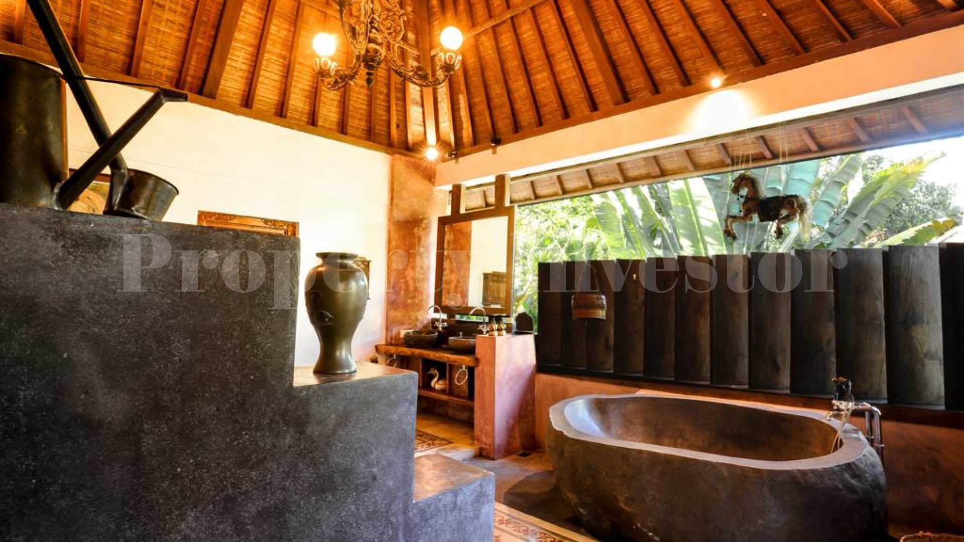 Newly Renovated 5 Bedroom Traditional Luxury Villa with Stunning Tropical River & Jungle Views for Sale in South Ubud, Bali