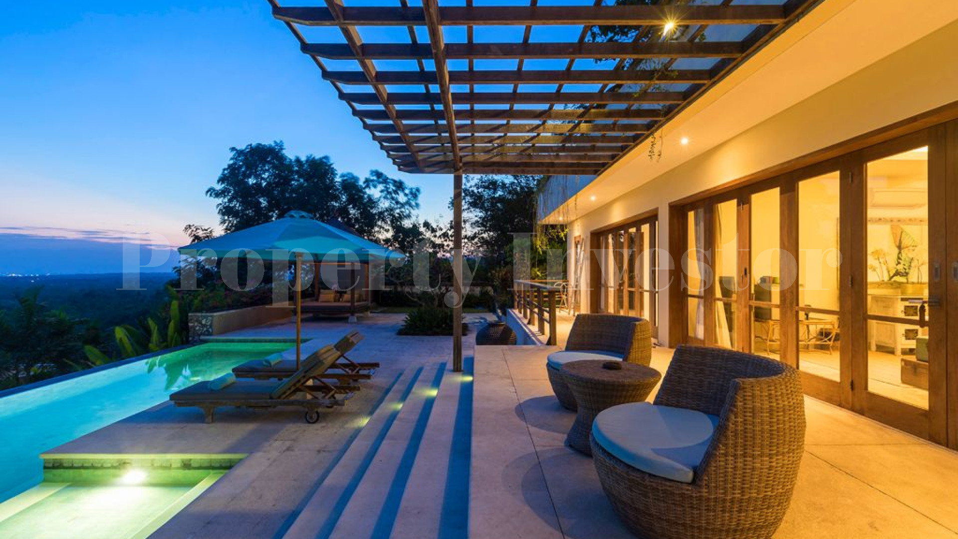 6 Bedroom Luxury Hillside Villa with Unobstructed Ocean Views for Sale in Bukit, Bali