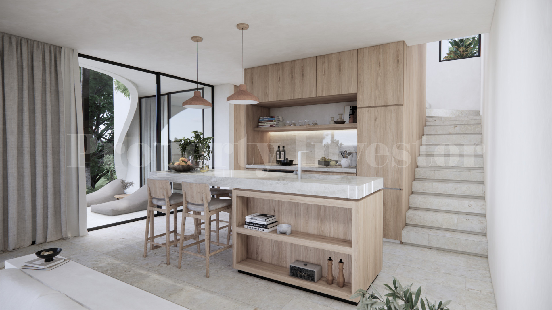 Продаётся современная роскошная вилла на 3 спальни с видом на океан под строительство от 395000$ в Улувату на Бали