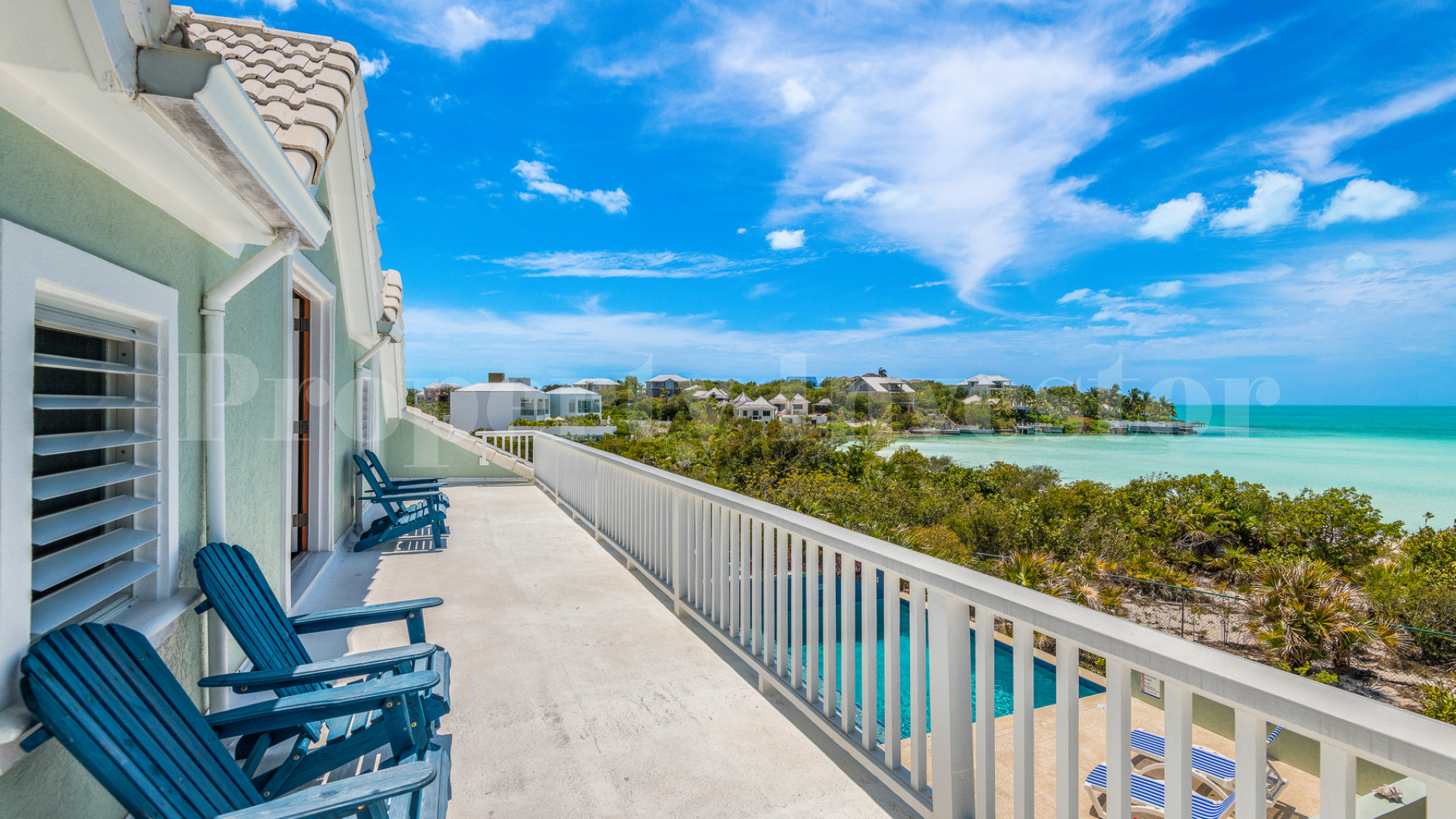 Fantastic 4 Bedroom Cape Cod Style Luxury Beach House for Sale  on Taylor Bay Beach, Turks & Caicos