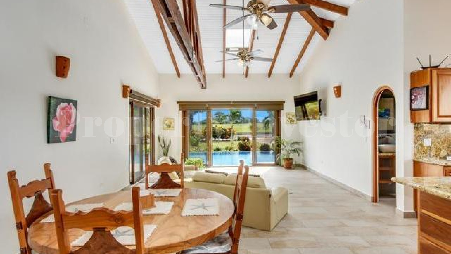 Beautiful 2 Bedroom Coastal Home with Crystal Clear Pool & Home Office for Sale in Pedasi, Panama