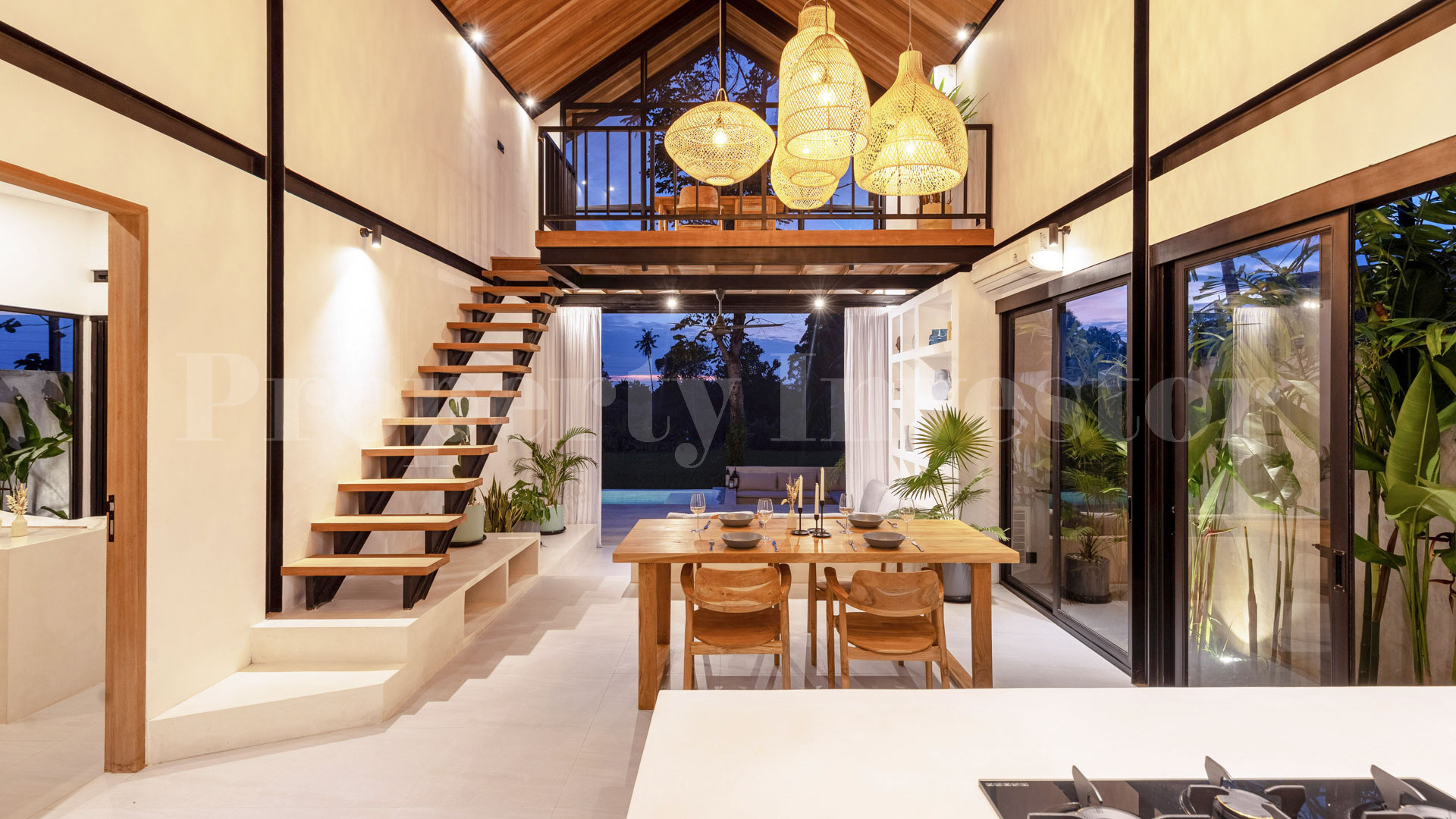 Chic 1-3 Bedroom Designer Loft Villas with Beautiful Rice Paddy Views for Sale Near Canggu, Bali