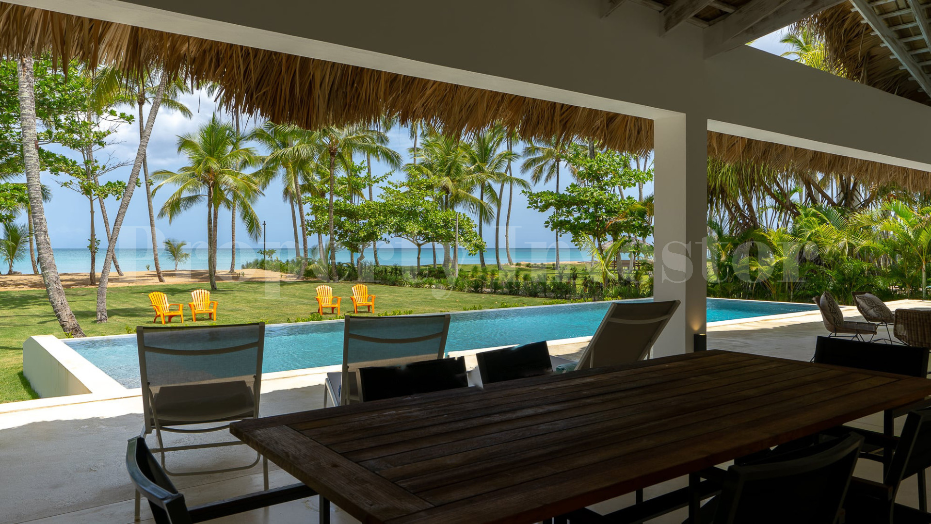 Beautiful 5 Bedroom Luxury Beachfront Villa for Sale at Playa Coson, Las Terrenas
