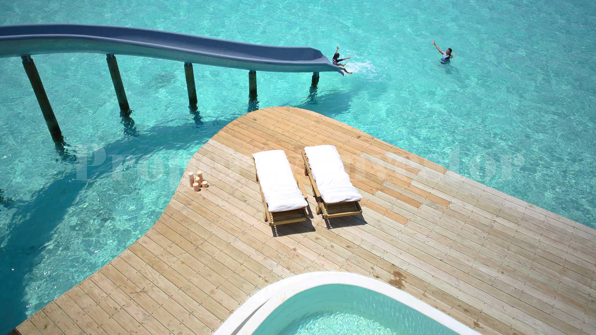 1 Bedroom Overwater Villa with Slide in the Maldives