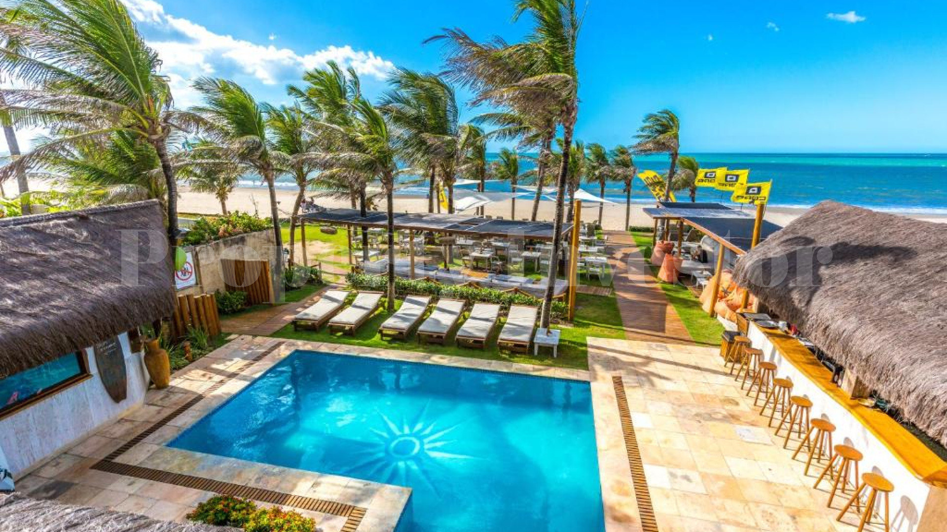 Established 24 Room Boutique Beachfront Kite Surfing Resort for Sale in Cumbuco, Brazil