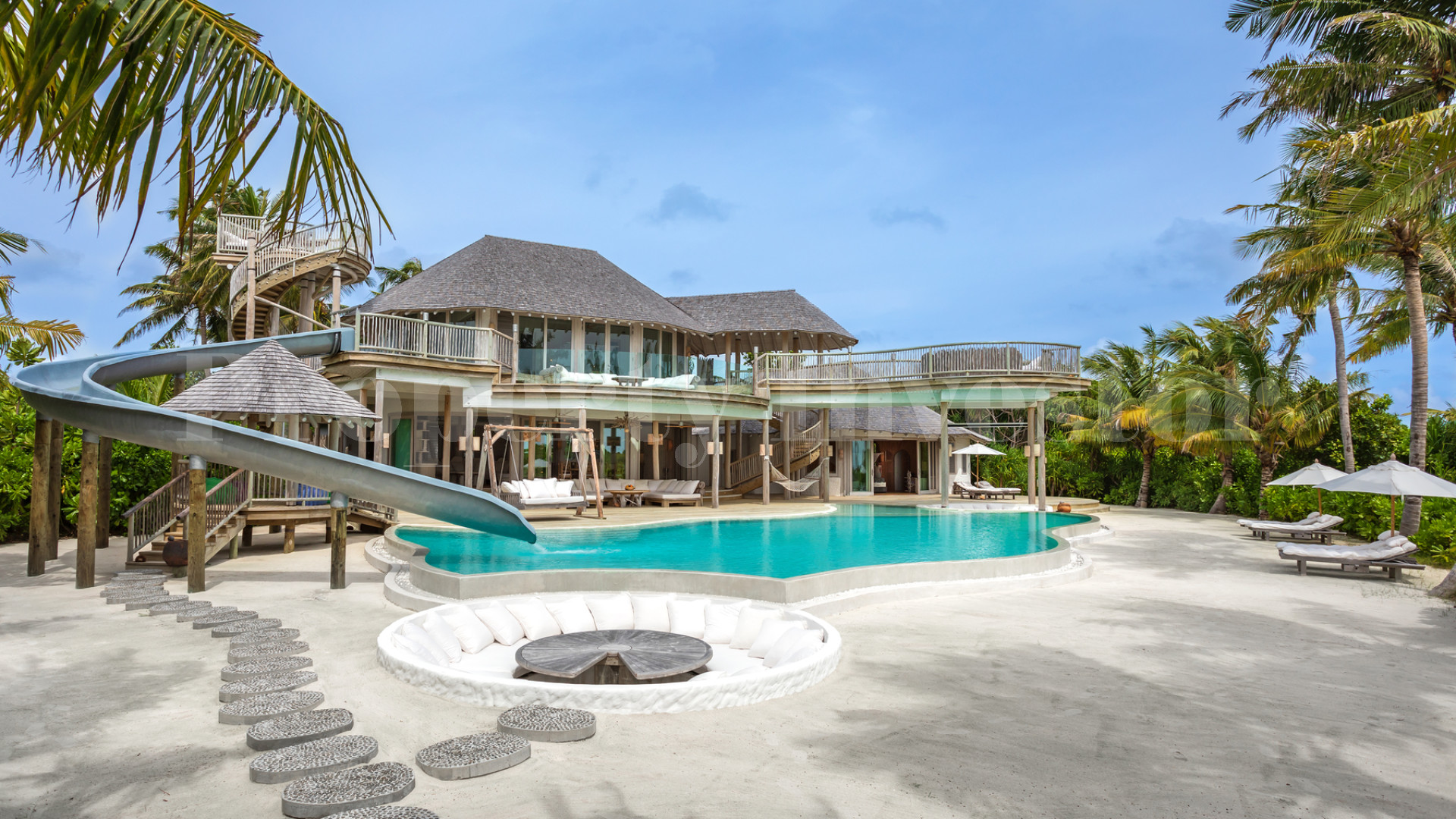 Exclusive 3 Bedroom Private Island Beach Residence with Slide for Sale in the Maldives