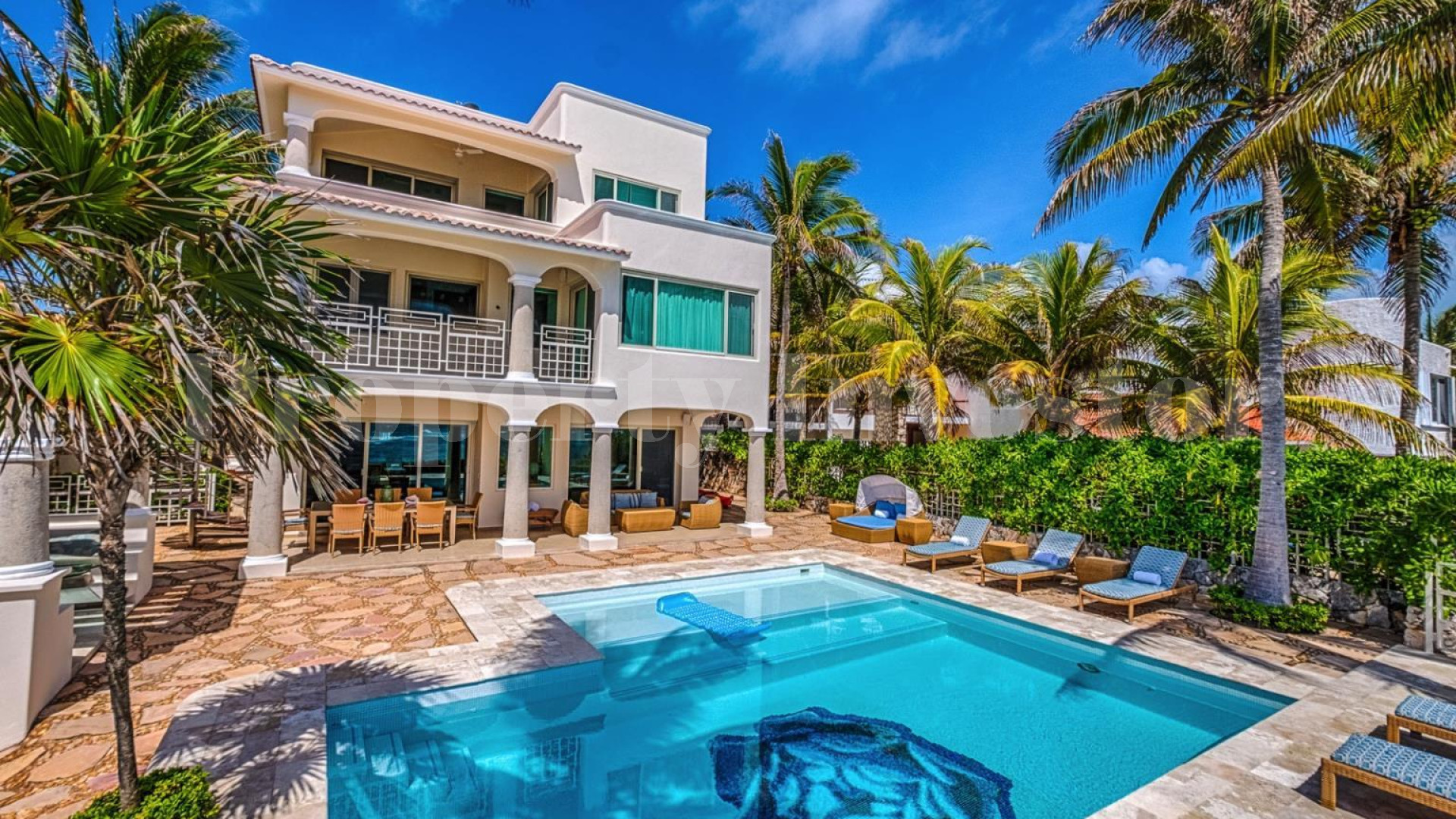 Incredible 6 Bedroom Luxury Beachfront Villa with Private Beach Access for Sale in Akumal, Mexico