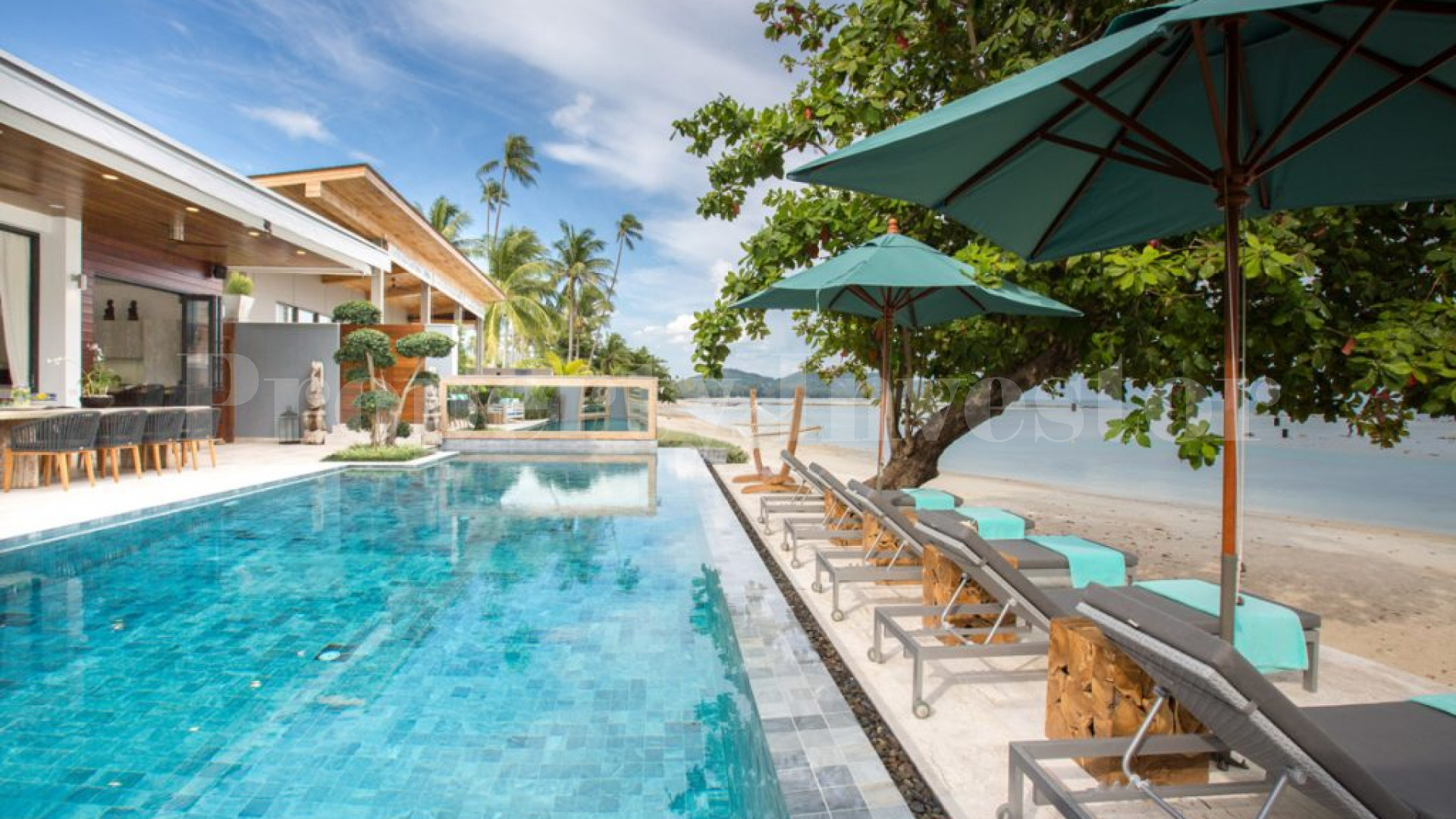 Breathtaking 6 Bedroom Beachfront Villa for Sale in Samui