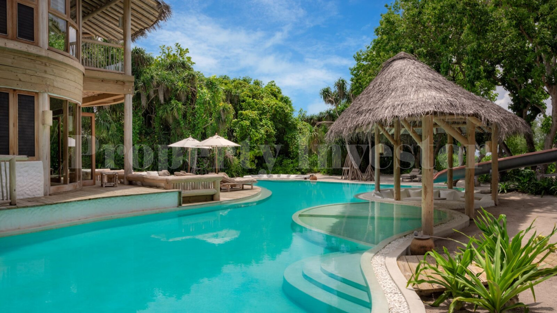 One-of-One 5 Bedroom Luxury Eco Resort Sunrise Villa with Viewing Moonlight Tower for Private Ownership in the Maldives