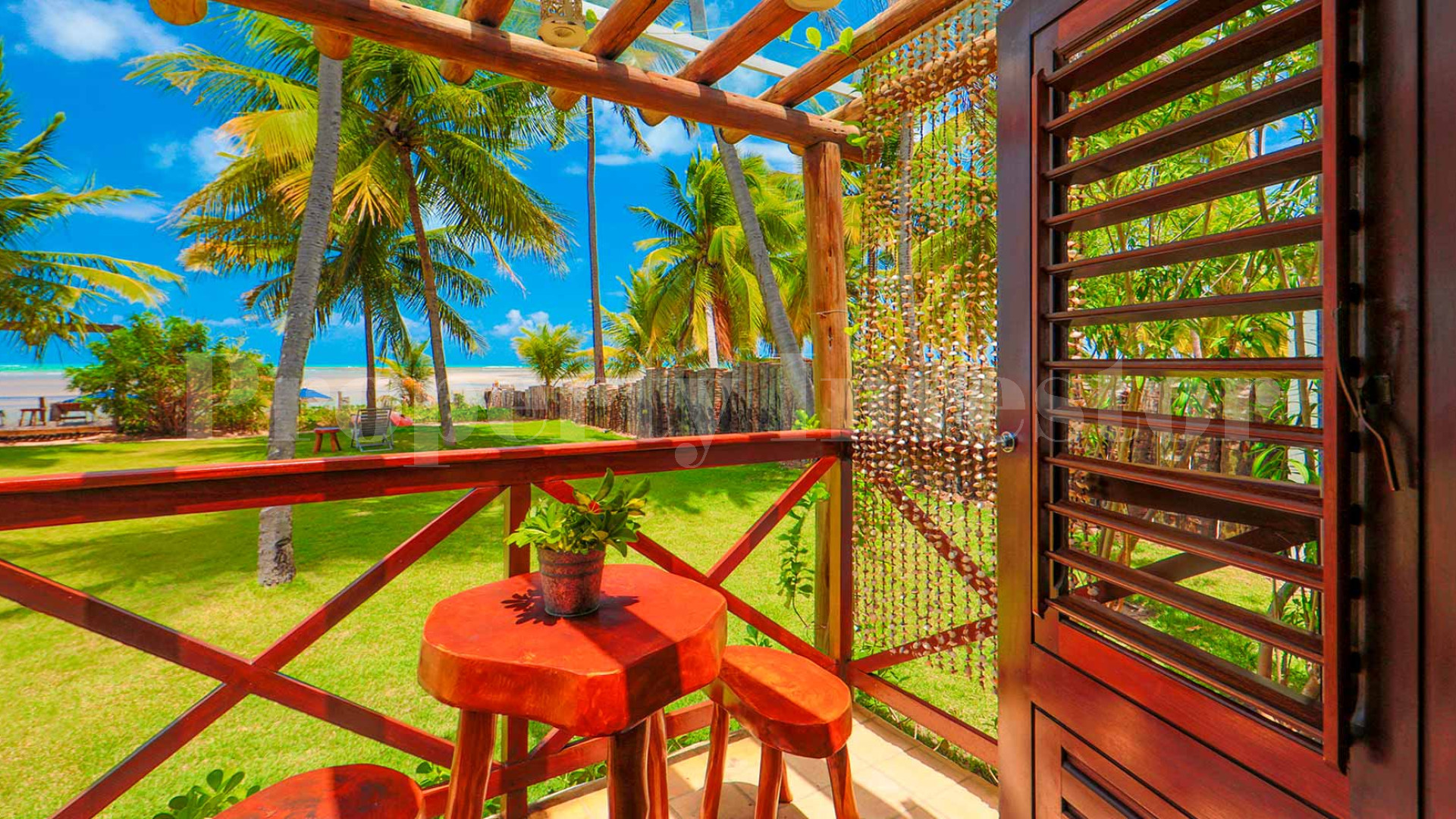 Stunning 8 Chalet Boutique Beachfront Hotel & Gourmet Restaurant Accessible to the Public for Sale in Japaratinga, Brazil