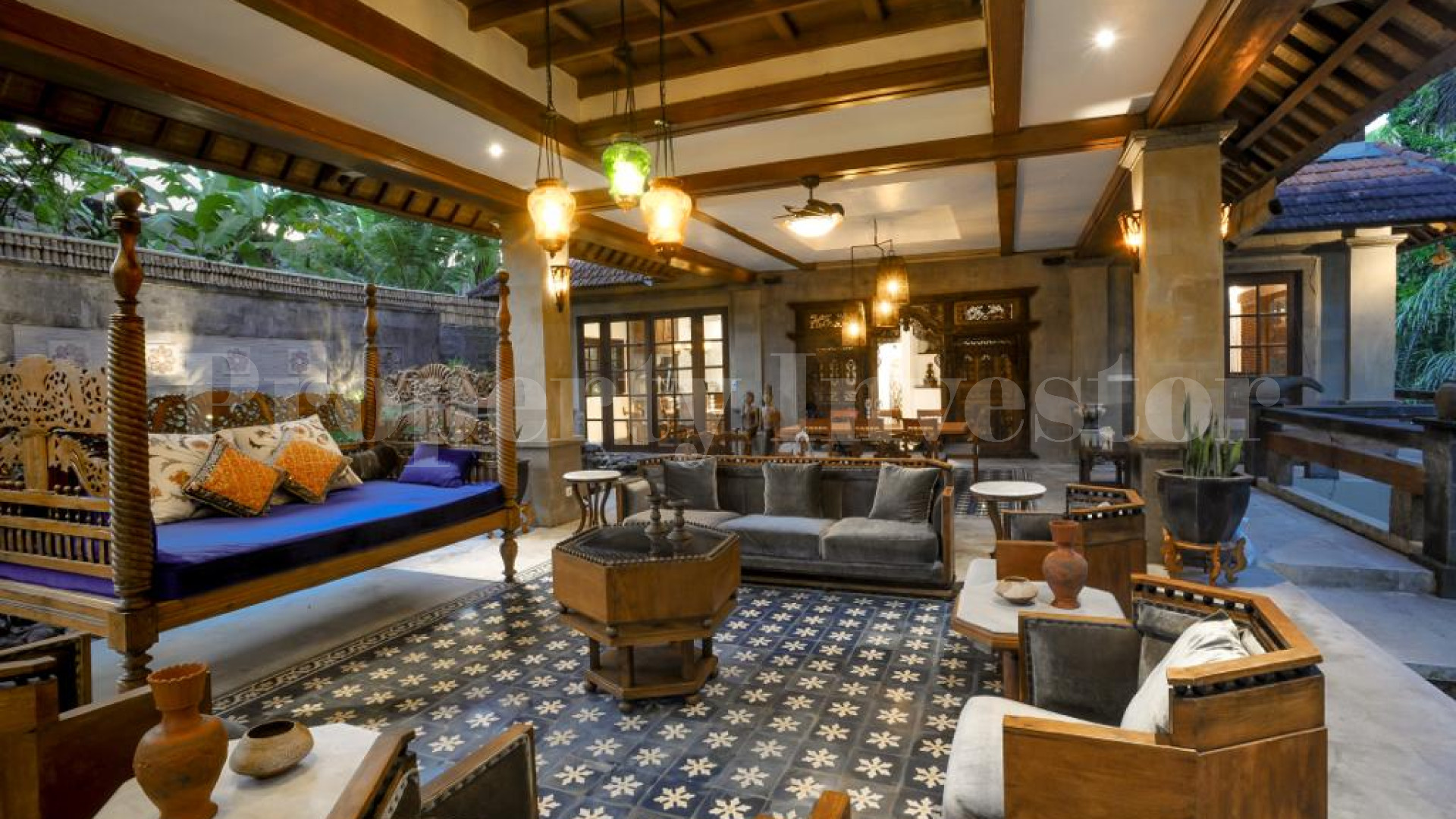 Newly Renovated 5 Bedroom Traditional Luxury Villa with Stunning Tropical River & Jungle Views for Sale in South Ubud, Bali