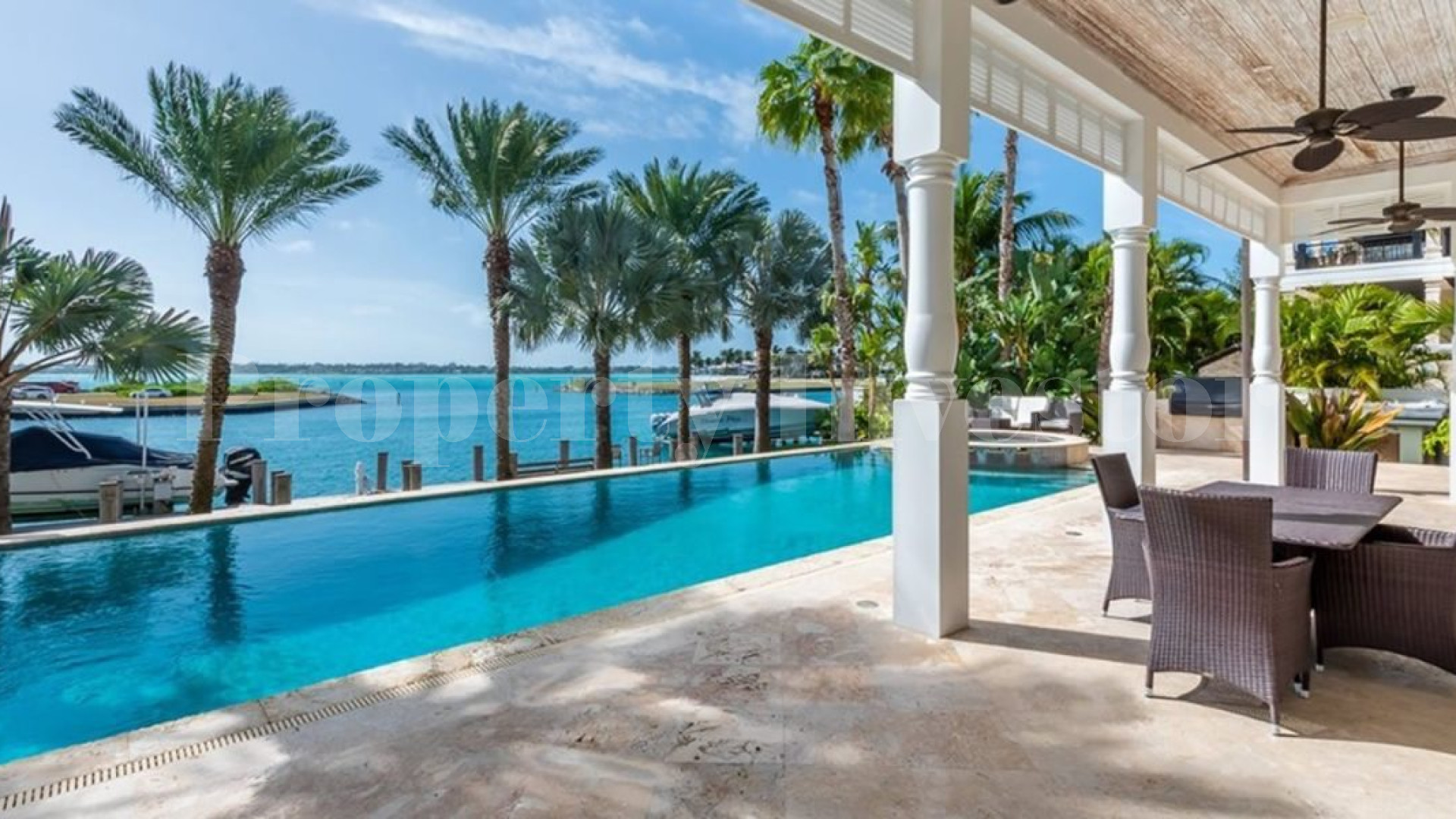 Impressive 6 Bedroom Luxury Oceanfront Villa Located in Prestigious Gated Community for Sale on Paradise Island, Bahamas