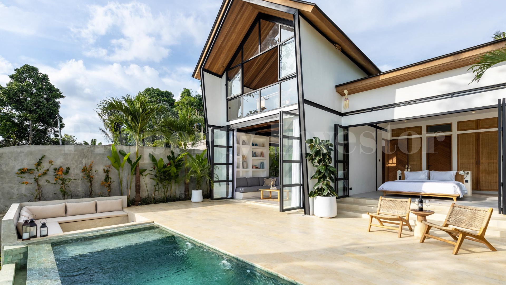 Chic 1-3 Bedroom Designer Loft Villas with Beautiful Rice Paddy Views for Sale Near Canggu, Bali