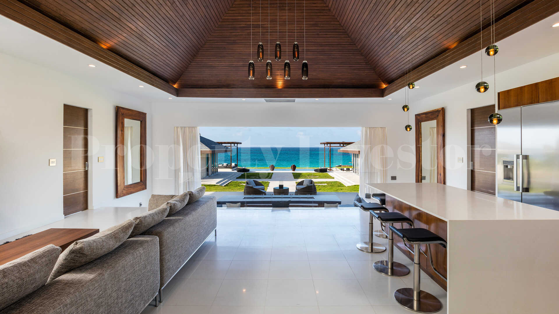 Райская роскошная вилла с 4 спальнями на пляже на о. Эльютера, Багамы