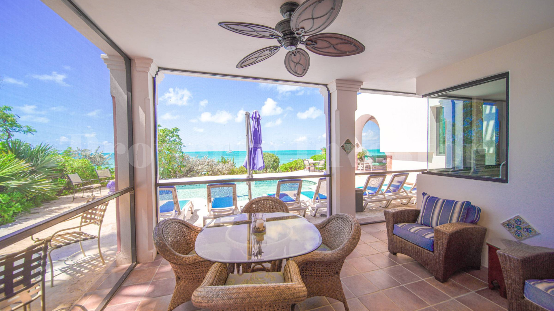 Exceptional 7 Bedroom Luxury Moroccan Style Beachfront Villa for Sale on Sapodilla Bay Beach, Turks & Caicos