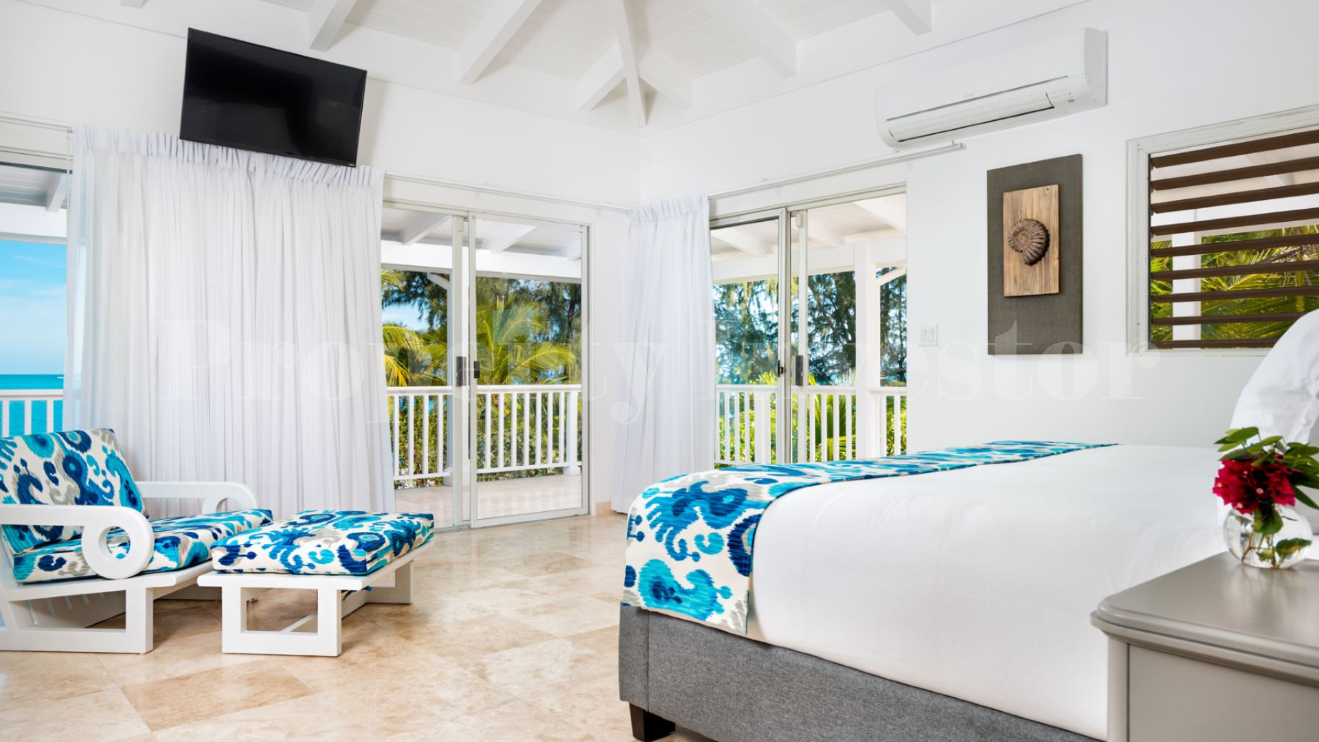 Beautiful 6 Bedroom Caribbean Style Luxury Beachfront Villa with Private Beach Access for Sale in Grace Bay, Turks & Caicos