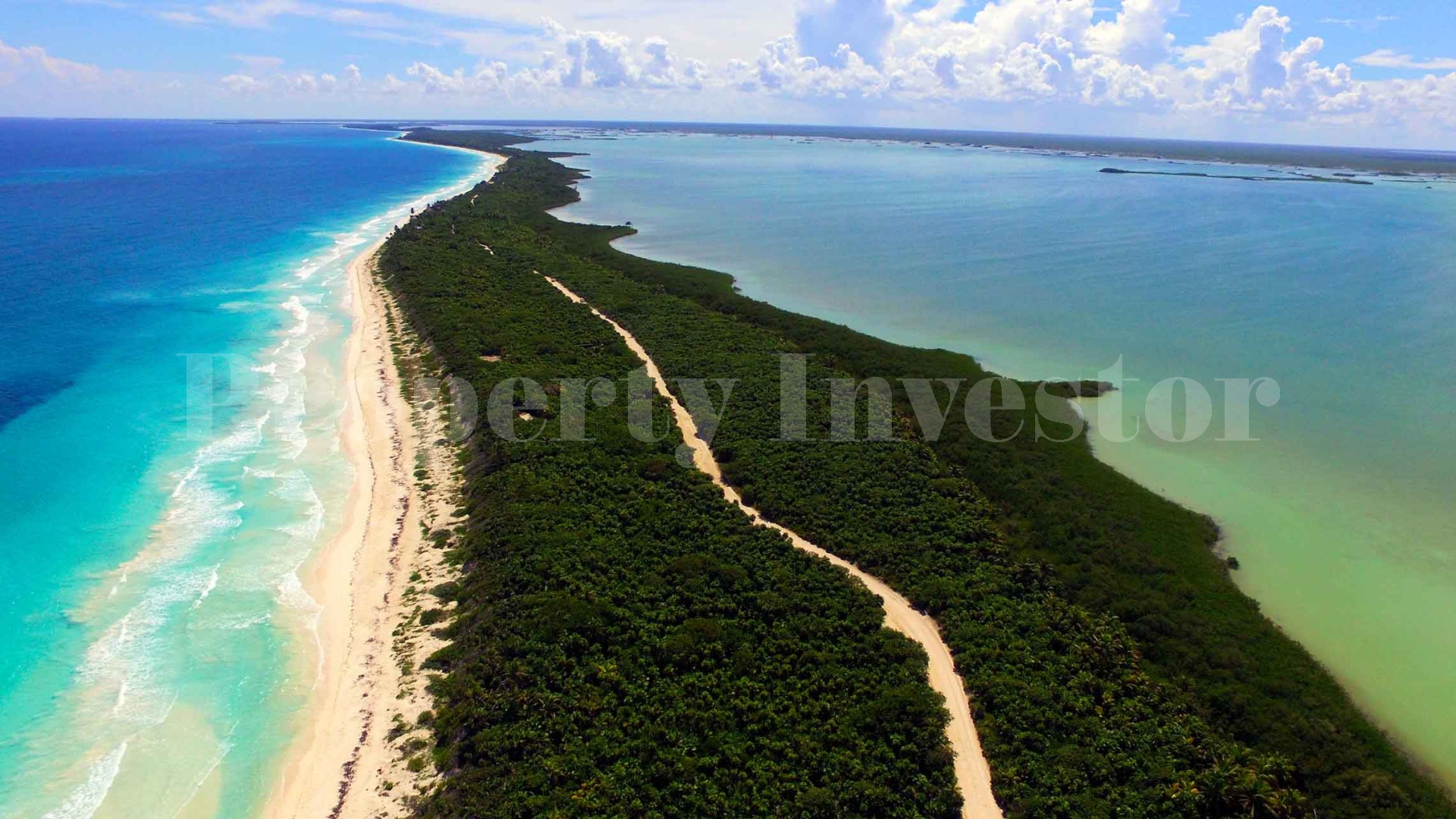 Incredible 2.37 Hectare Beachfront Lot with 100 Metres of Private Beach & Lagoon Access for Sale in Sian Ka'an Biosphere Reserve, Tulum, Mexico