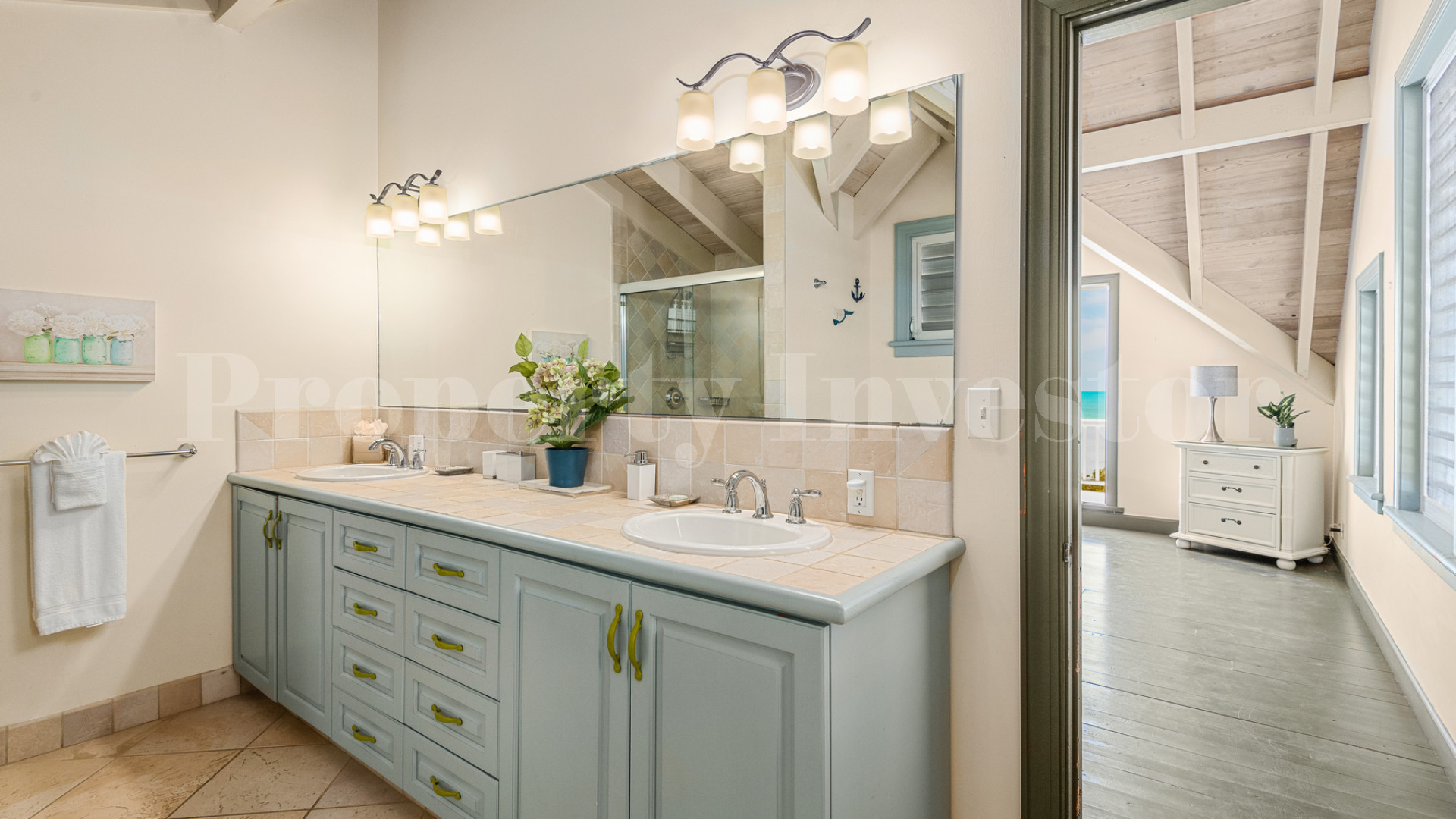 Fantastic 4 Bedroom Cape Cod Style Luxury Beach House for Sale  on Taylor Bay Beach, Turks & Caicos